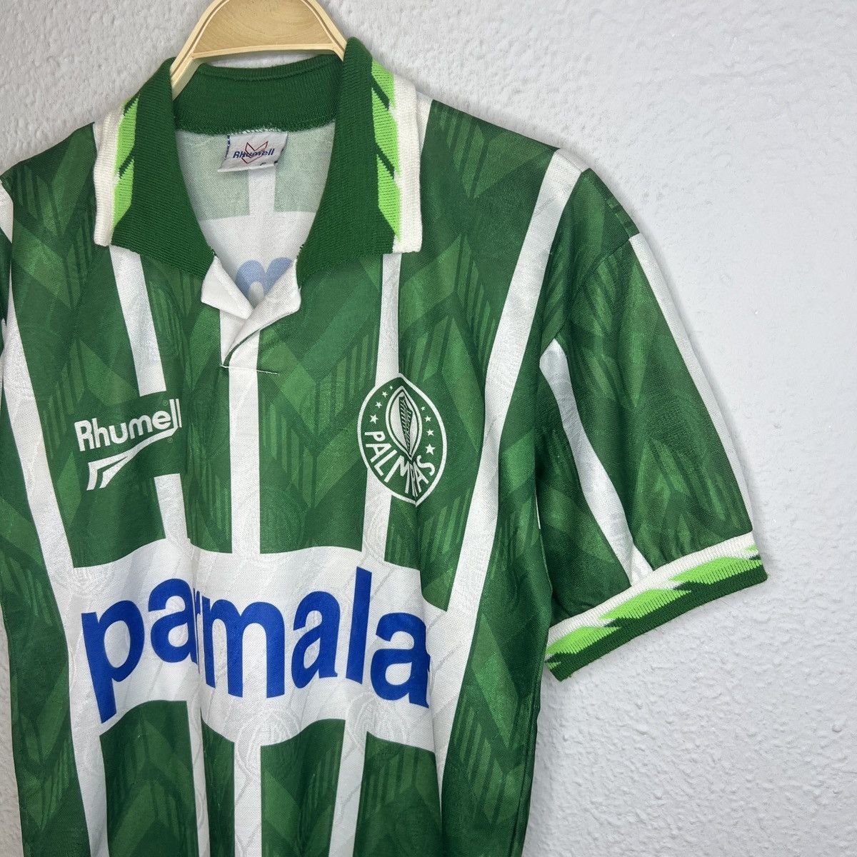 Vintage Vintage 90s Palmeiras Jersey Home Kit Tshirt Tee Brazil #10 Size US M / EU 48-50 / 2 - 4 Thumbnail