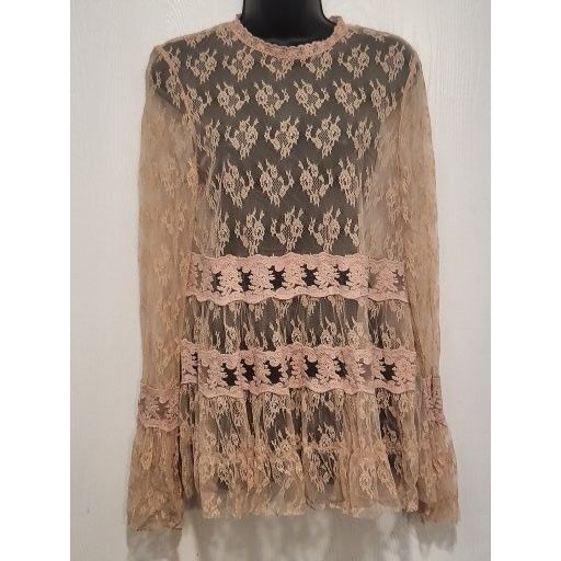 Buffalo David Bitton Buffalo David Bitton Sheer Feminine Lace Blouse Women Sz M P Size M / US 6-8 / IT 42-44 - 1 Thumbnail