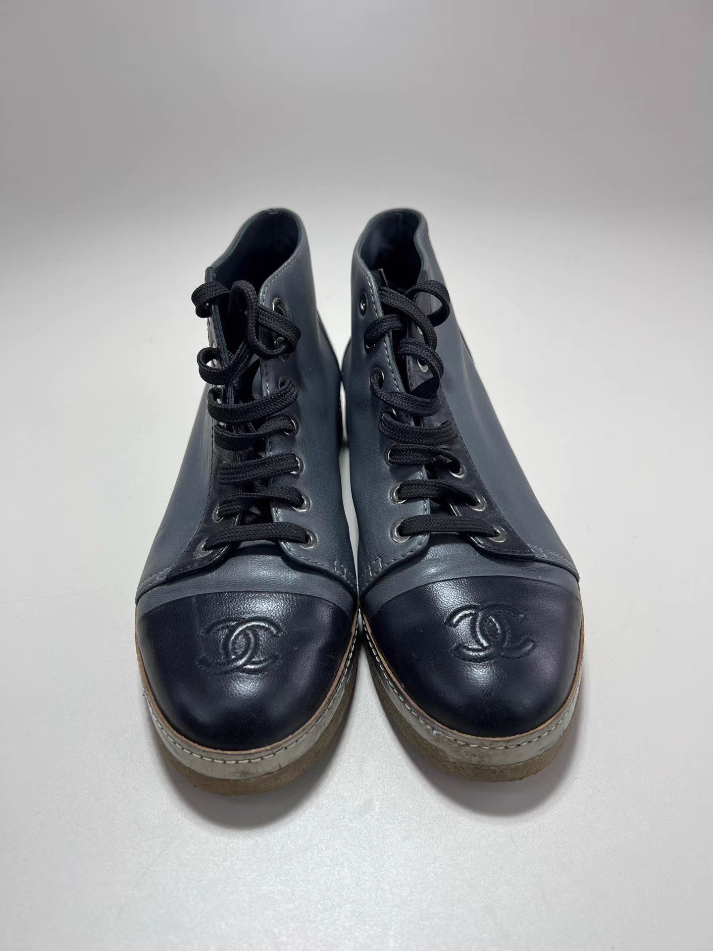 Chanel CHANEL CC Toe Cap Ankle Boots Size US 6.5 / IT 36.5 - 2 Thumbnail