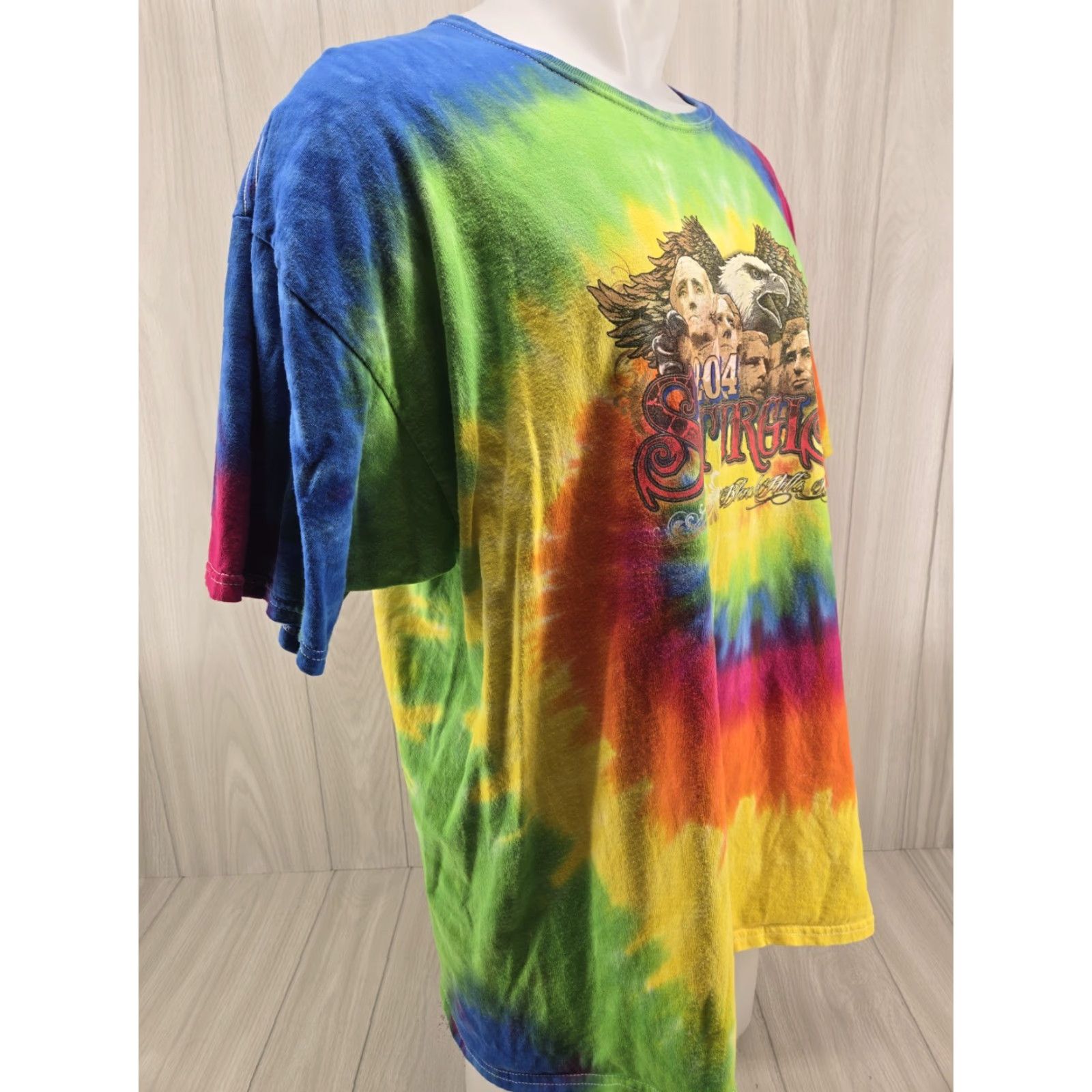 Hanes Sturgis 2014 Tie Dye 2XL T-Shirt Motorcycle Rally Double Sided Mens Size US XXL / EU 58 / 5 - 7 Thumbnail