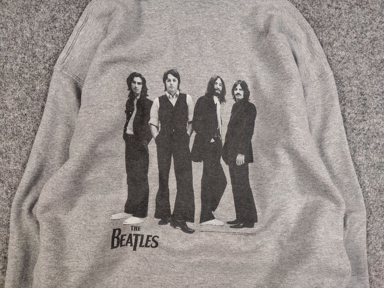 Band Tees Vintage The Beatles Band Logo Blank Gray Zip Hoodie Size US M / EU 48-50 / 2 - 8 Thumbnail
