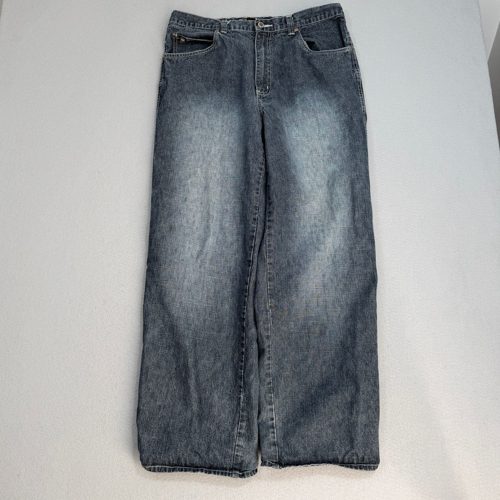Vintage Reverb Baggy Loose Jeans Men's 34x32 Blue Faded
