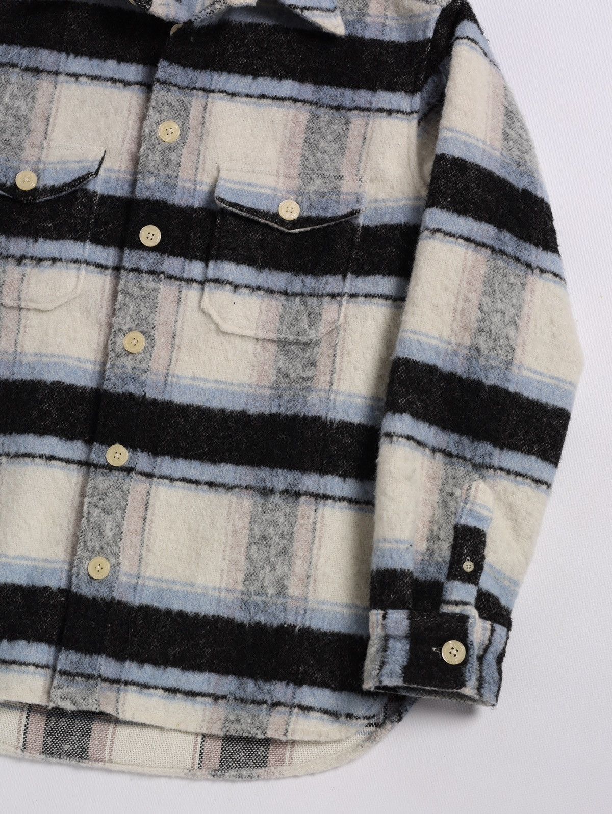 Allsaints Allsaints Rayado Ecru Flannel Plaid Check Overshirt Jacket Size US M / EU 48-50 / 2 - 4 Thumbnail