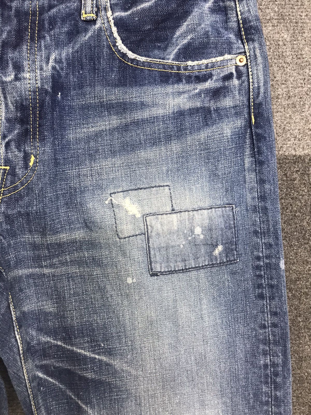 Japanese Brand × Spellbound SPELLBOUND Japan Patchwork Distressed Jeans Size US 35 - 10 Thumbnail