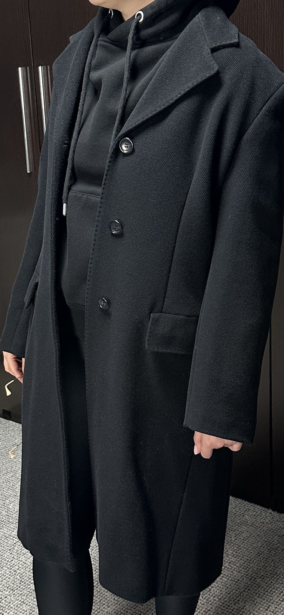 MAX&Co. × Max Mara × Weekend Max Mara Max Mara Black Women's Coat Size M-L 70% Wool 15% angora Size M / US 6-8 / IT 42-44 - 6 Thumbnail