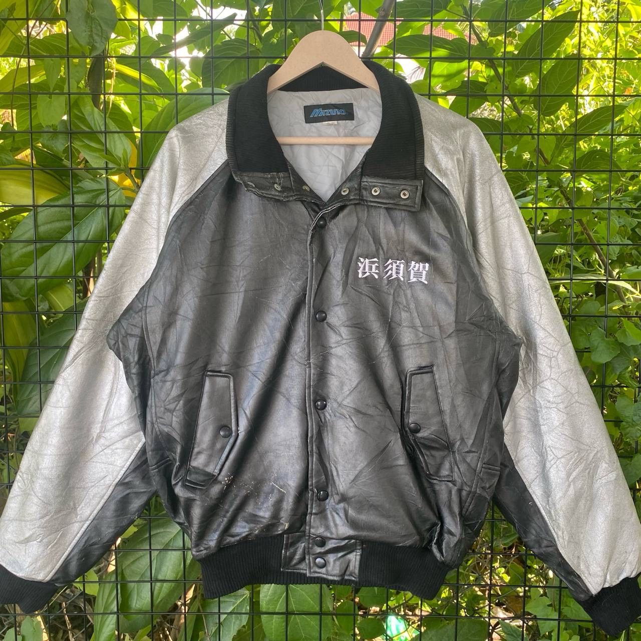 Japanese Brand × Mizuno Vintage Mizuno OverSize Pu Leather Varsity Jacket Size US XL / EU 56 / 4 - 2 Thumbnail