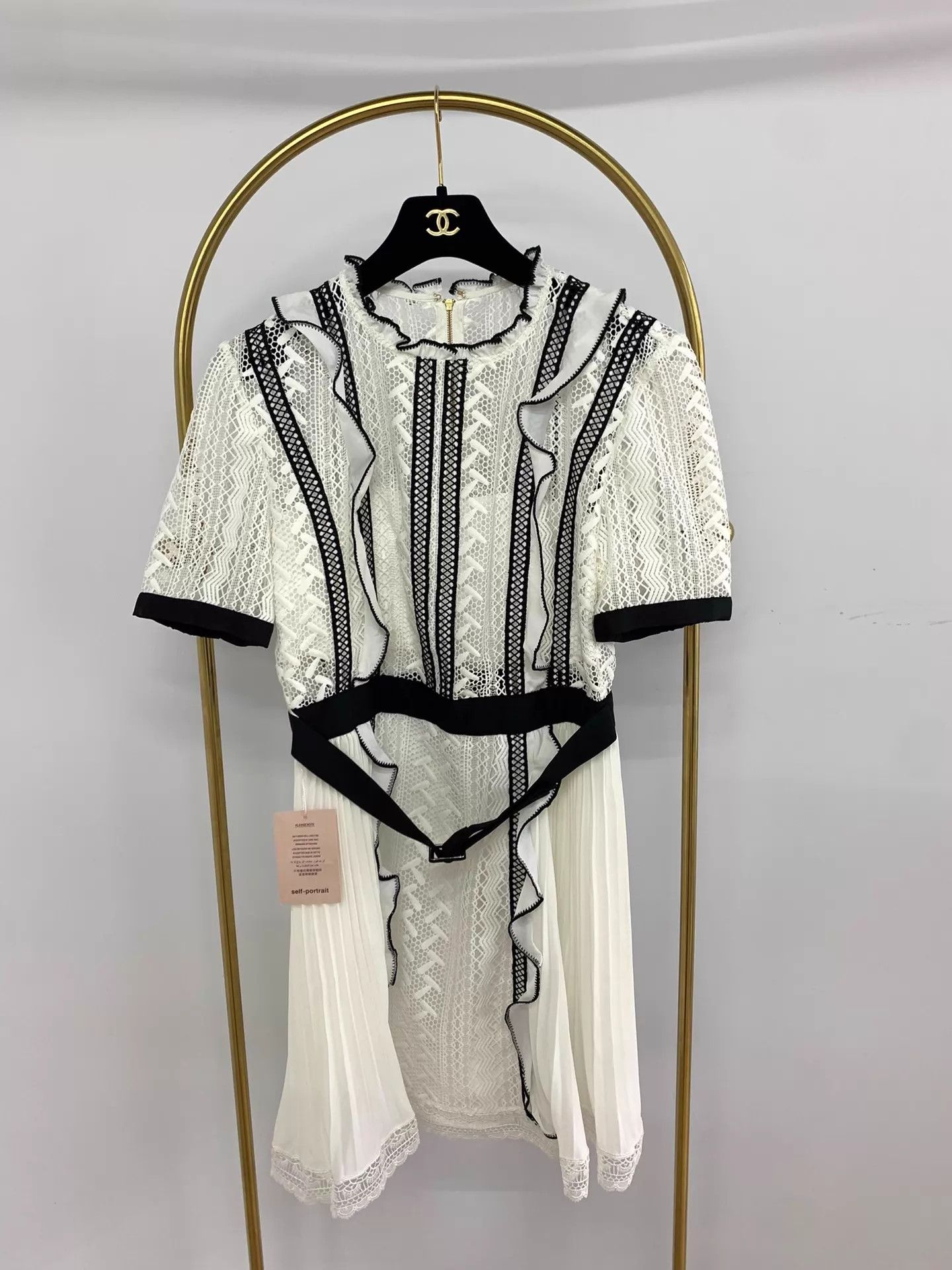 Other self-portrait black & white lace tulle dress UK12 Size M / US 6-8 / IT 42-44 - 1 Thumbnail