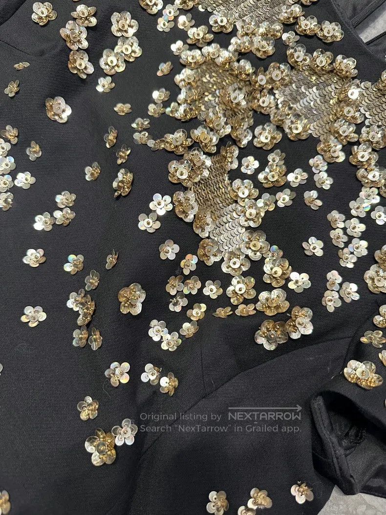 Valentino Valentino Sequin beaded stud dress Size L / US 10 / IT 46 - 6 Thumbnail