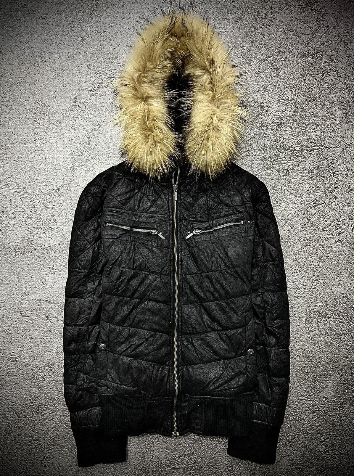 Japanese Brand 2000s Roushatte Bondage Punk Zip Fur Jacket Size US M / EU 48-50 / 2 - 1 Thumbnail