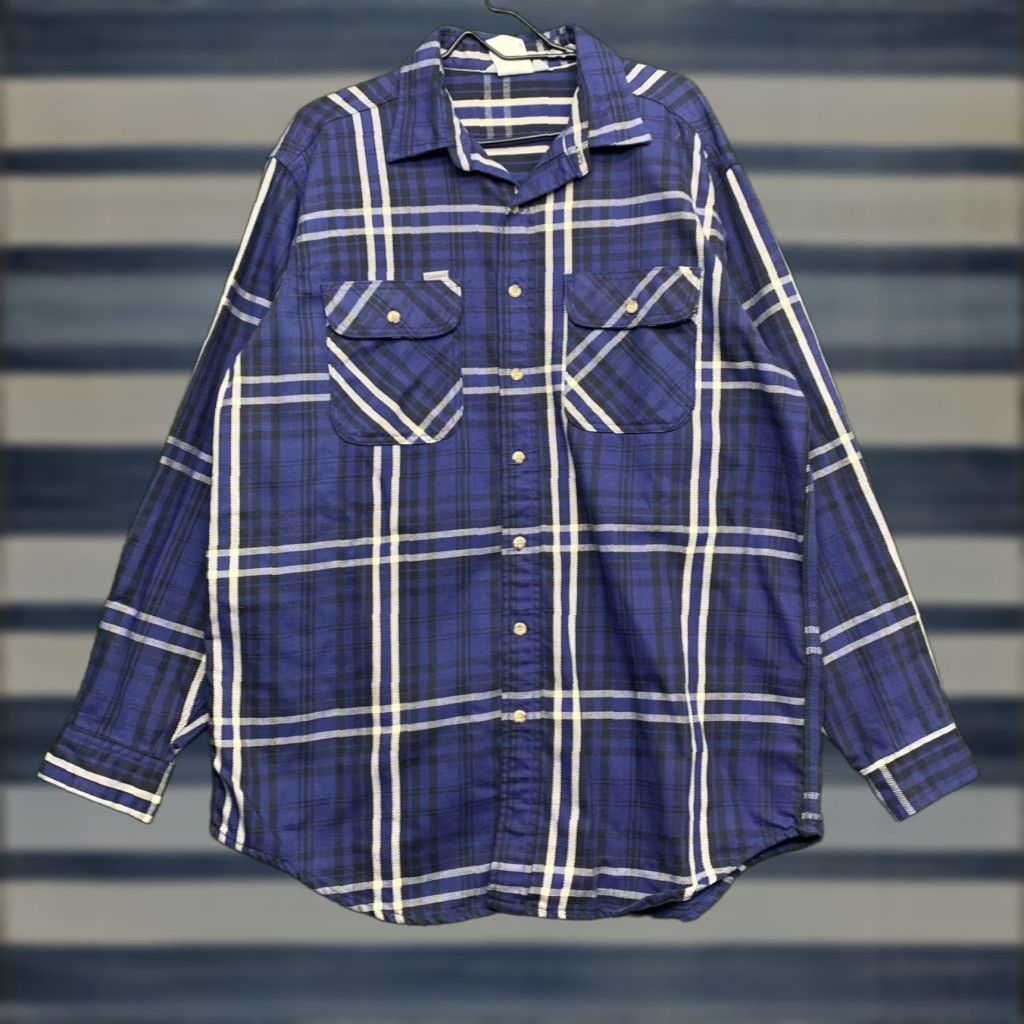 Carhartt VINTAGE Carhartt Shirt Mens XL Blue Plaid Flannel Western Outdoor Casual Cotton Long Sleeve Men Size US XL / EU 56 / 4 - 1 Thumbnail
