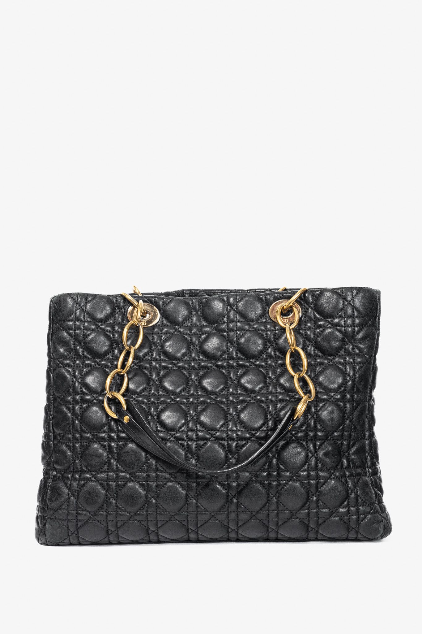 Dior Christian Dior Lady Dior Black Cannage Lambskin Tote Size ONE SIZE - 4 Thumbnail