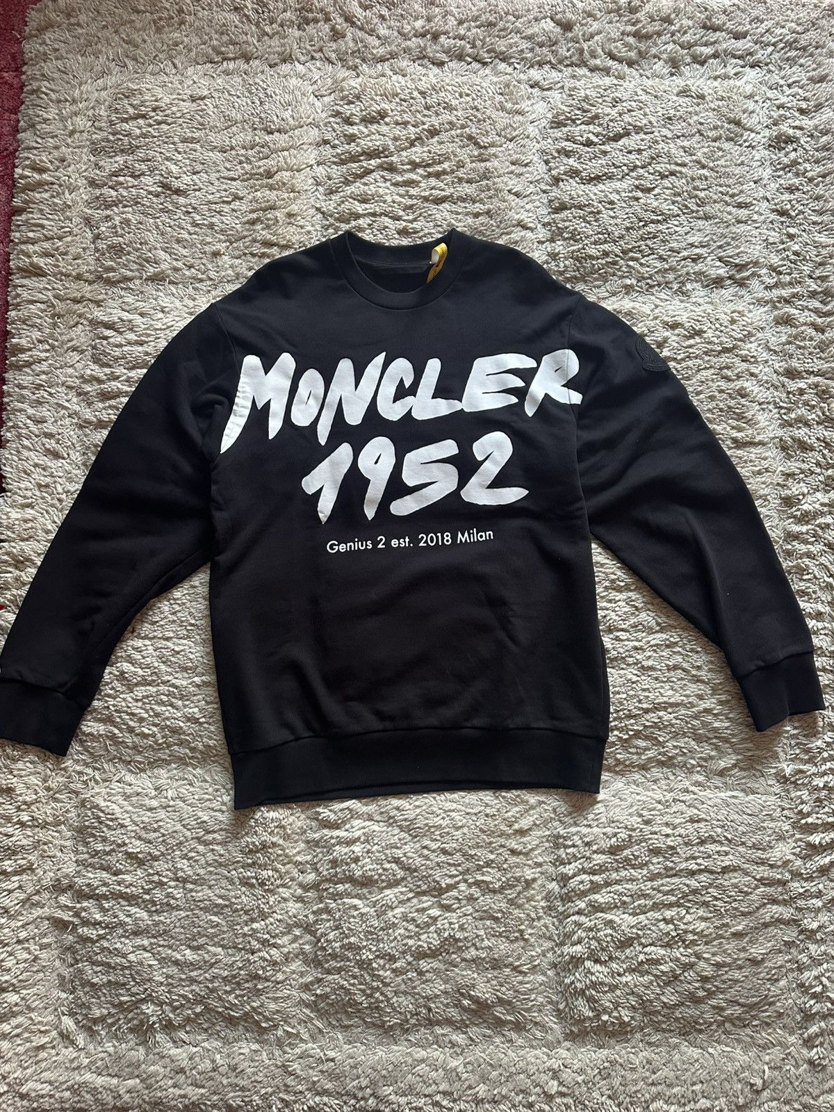 Moncler Genius Moncler Genius 2 Moncler 1952 Painted Logo Crewneck Jumper Size US L / EU 52-54 / 3 - 1 Thumbnail