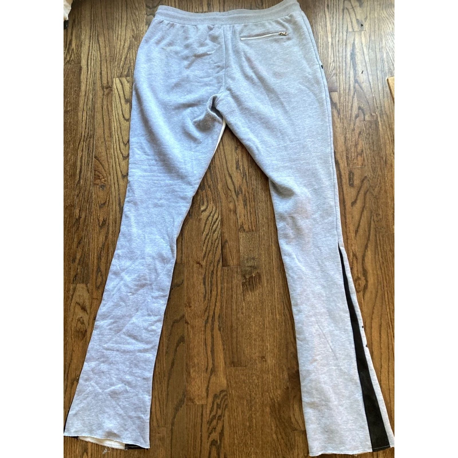 Vintage Rockstar Sweatpants Mens 3XL Gray Sweatpants Activewear Elastic Waist Pockets Cotton Polyester Streetwear Drawstring Size US 39 - 6 Thumbnail