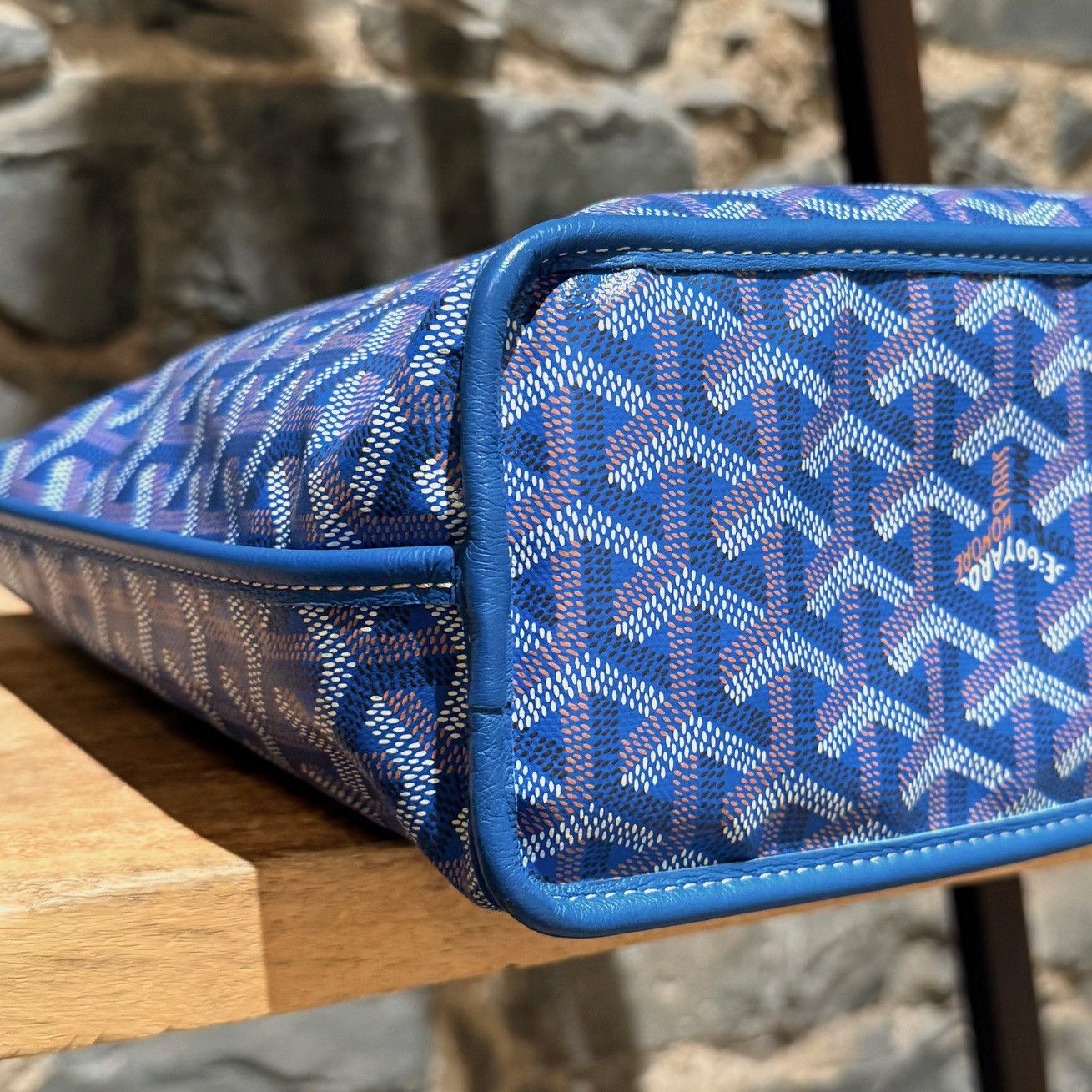 Goyard Goyard Blue Goyardine Mini Anjou Shoulder Bag Size ONE SIZE - 8 Thumbnail