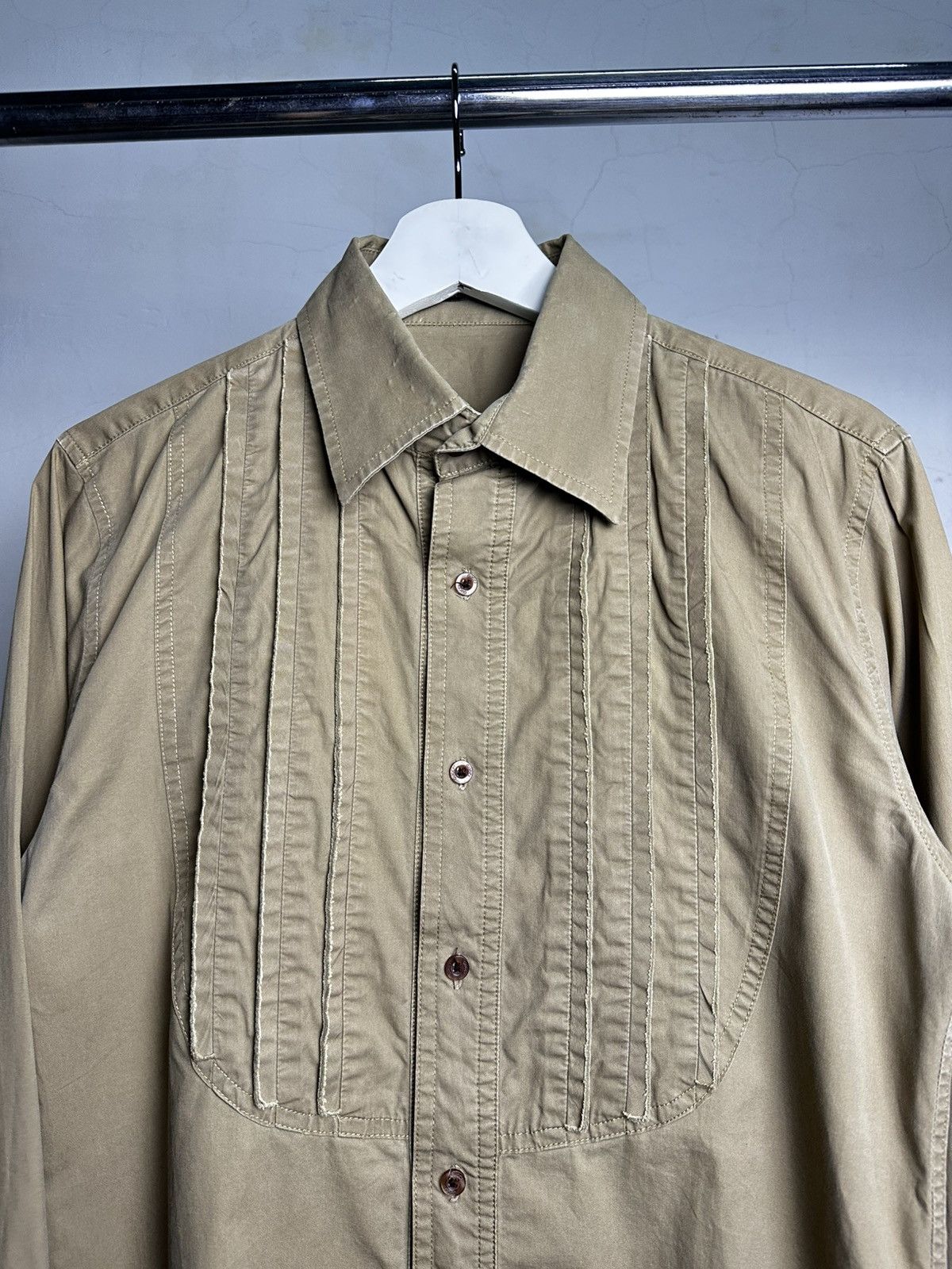 Gucci 00’s Gucci Pleated Rib Shirt Frida Giannini Era Size US M / EU 48-50 / 2 - 3 Thumbnail
