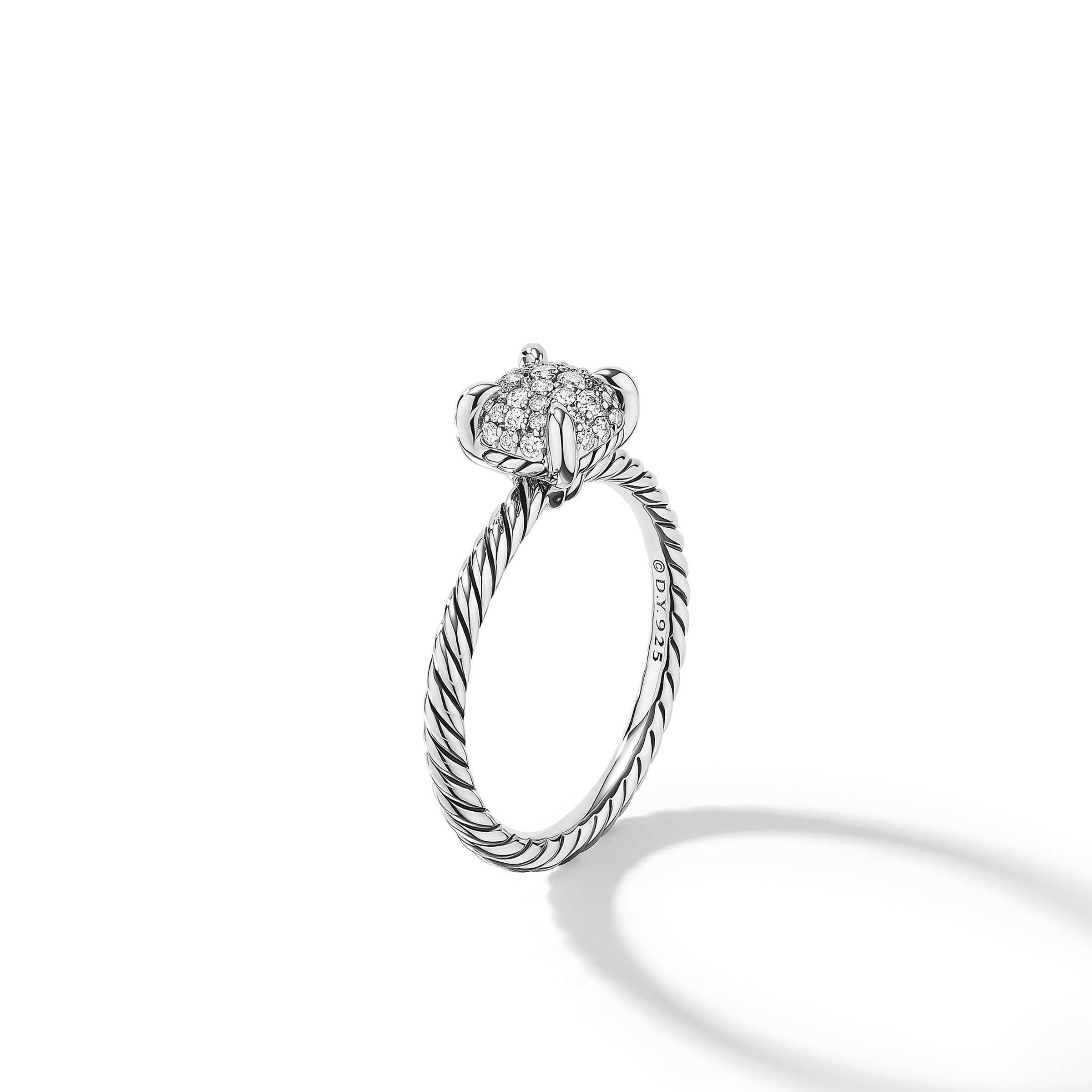 David Yurman o1w1db10525 R14291D Ring in Silver with Pave Diamond Size ONE SIZE - 3 Thumbnail