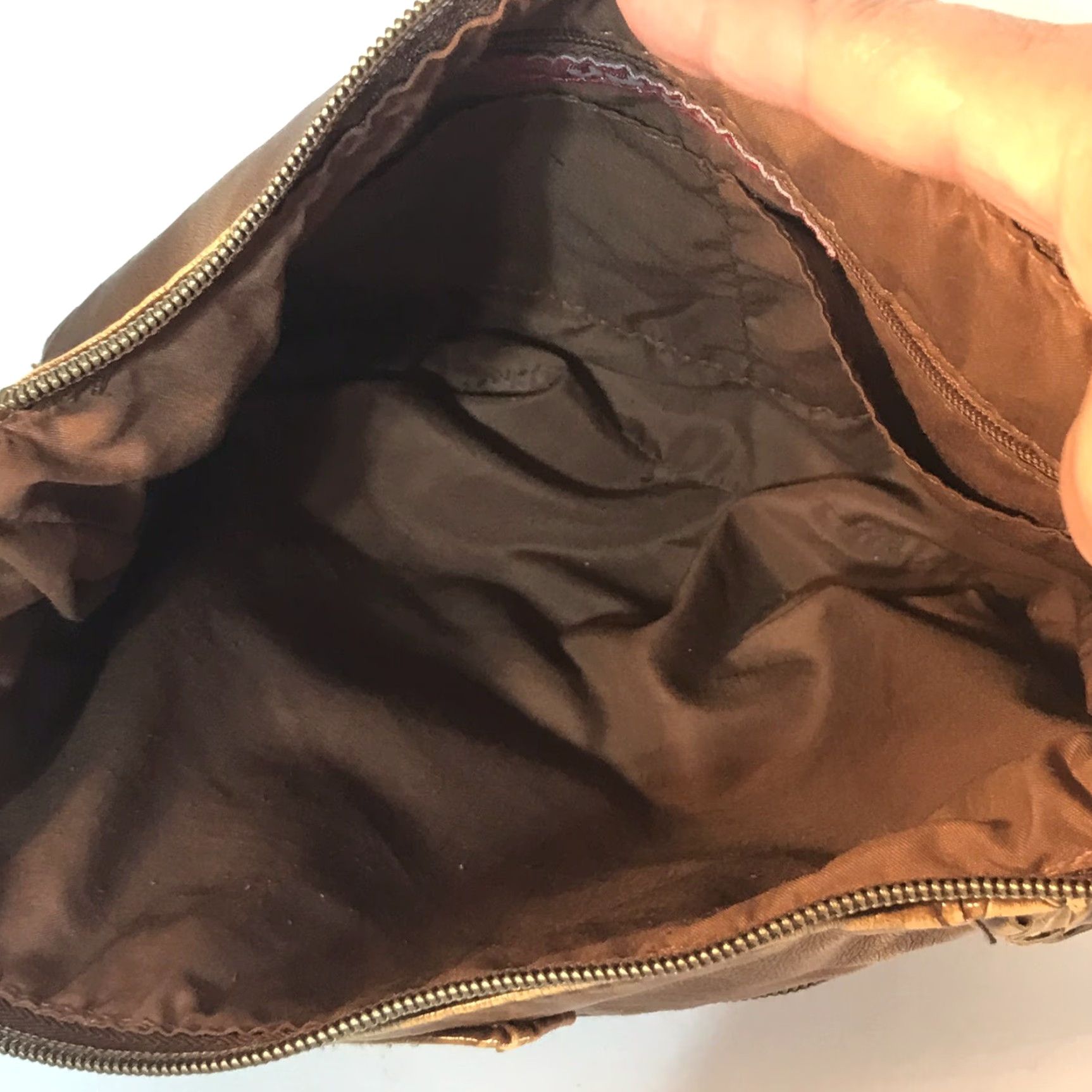 Vintage Unionbay Women's Crossbody Bag - Medium Faux Leather, Golden Brown, Zip Closure, Adjustable Strap, Lightweight, Stylish, Rustic, 11.5x9.5 inches Size ONE SIZE - 6 Thumbnail