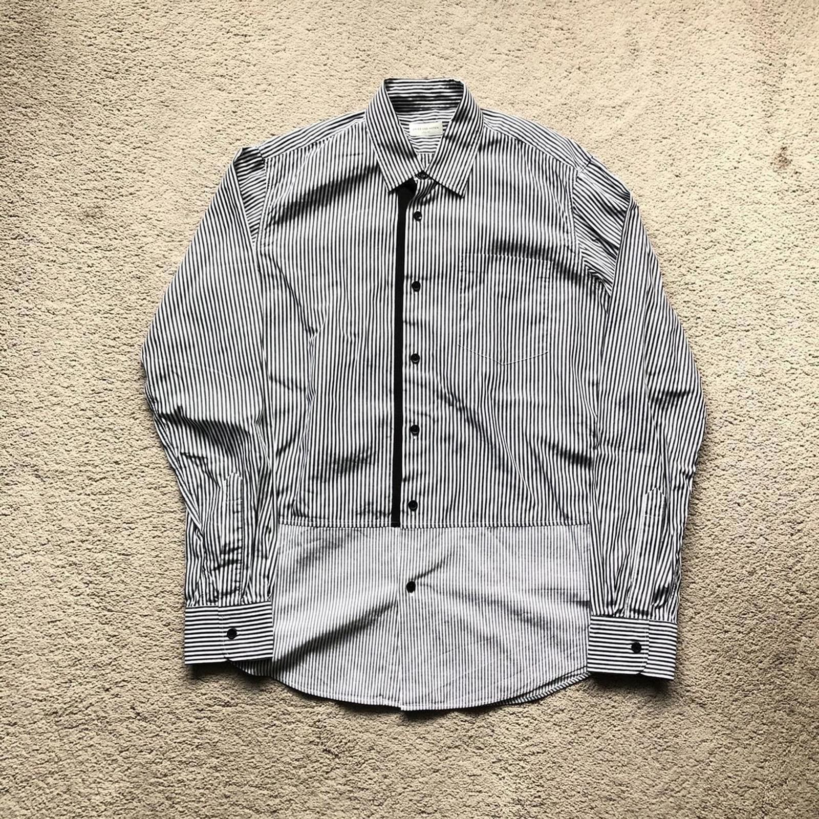 Dries Van Noten Dries Van Noten Contrast Pinstriped Button Up Shirt Size US M / EU 48-50 / 2 - 1 Thumbnail