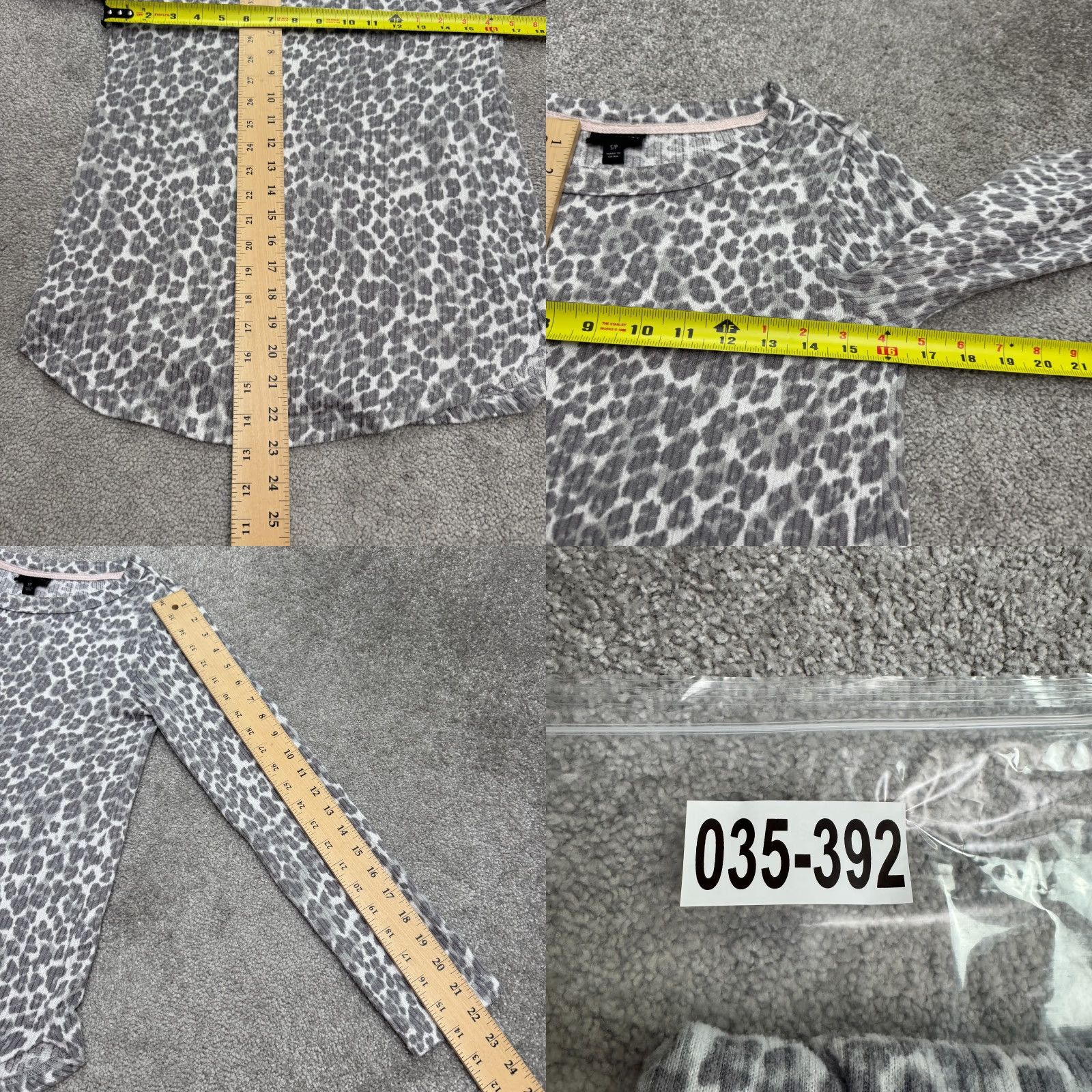 Vintage Tahari Leopard Pullover Sweater Womens S Gray Animal Print Knit Crew Neck Casual Size S / US 4 / IT 40 - 8 Thumbnail