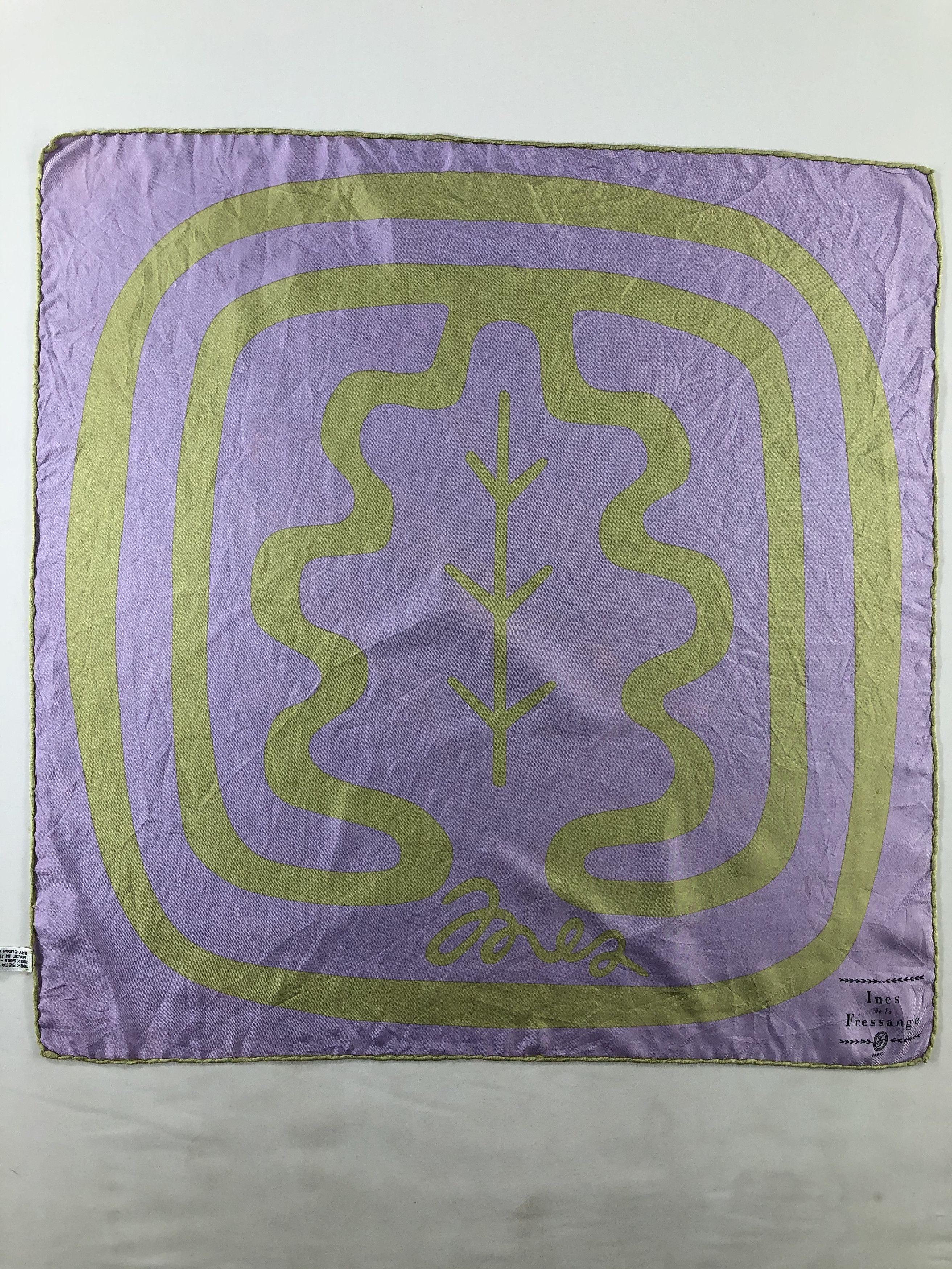 Vintage Ines De la Fressange Silk Handkerchief / Bandana / Babushka Size ONE SIZE - 2 Thumbnail
