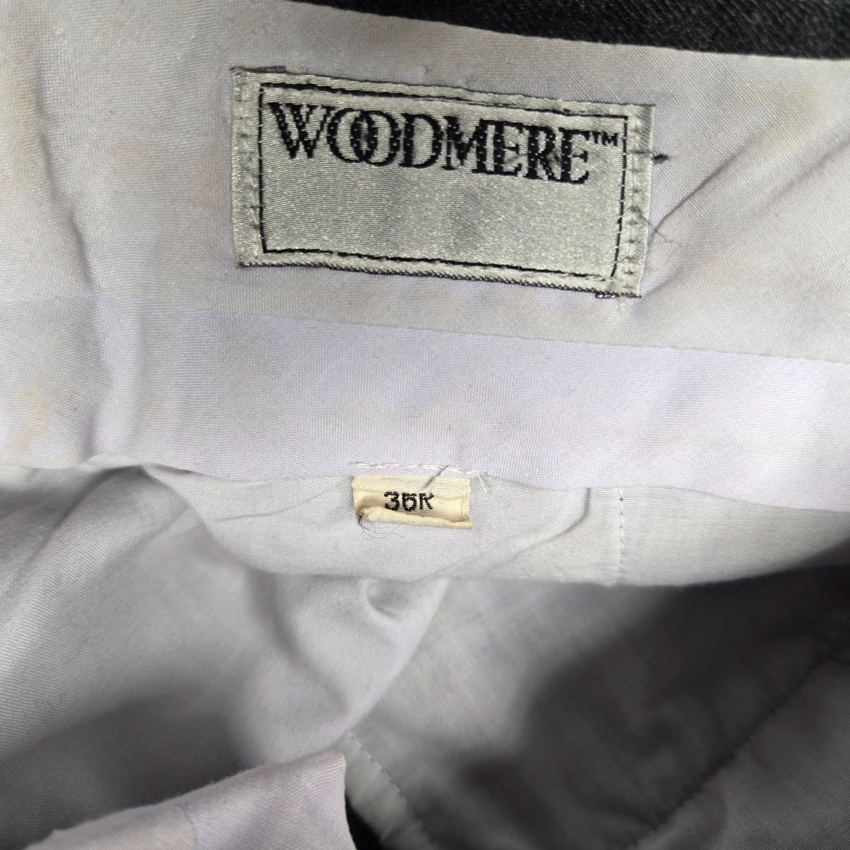 Vintage Woodmere Gray Wool Blend Flat Front Dress Pants 36R Casual Mens Size US 36 / EU 52 - 3 Thumbnail