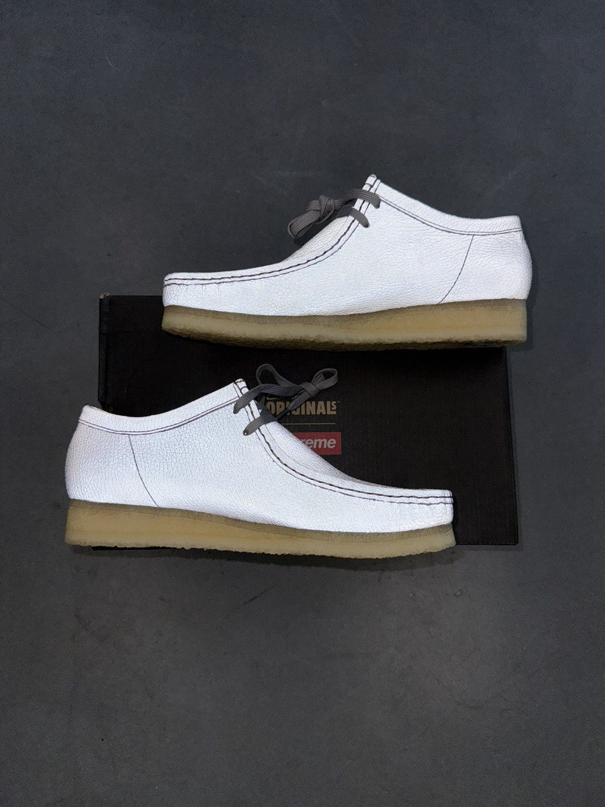 Clarks × Supreme 2025 Clarks Originals Wallabee Supreme Silver Reflective Size US 9.5 / EU 42-43 - 4 Thumbnail