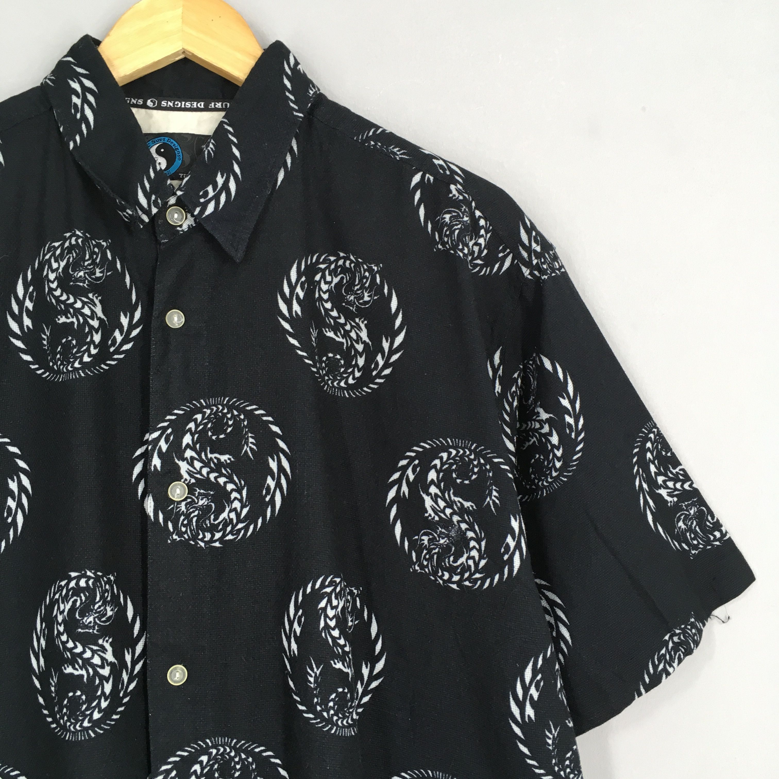 Other Vintage T&C Surf Design Hawaiian Dragon Cotton Shirt Large Size US L / EU 52-54 / 3 - 2 Thumbnail