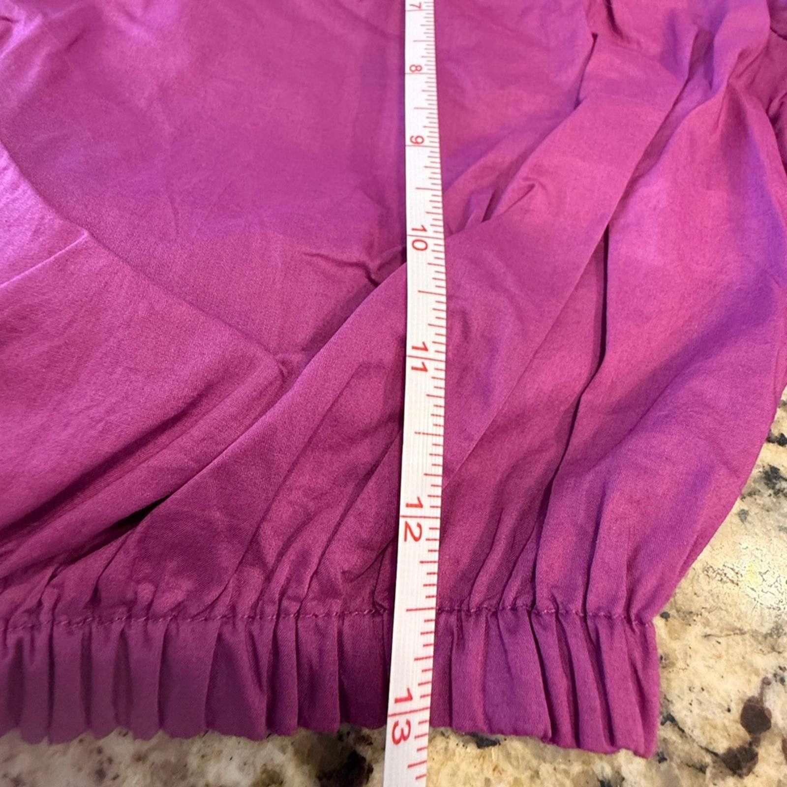 Rails Rails Katie Berry purple crop top V neck full sleeves SZ SM Size S / US 4 / IT 40 - 9 Thumbnail