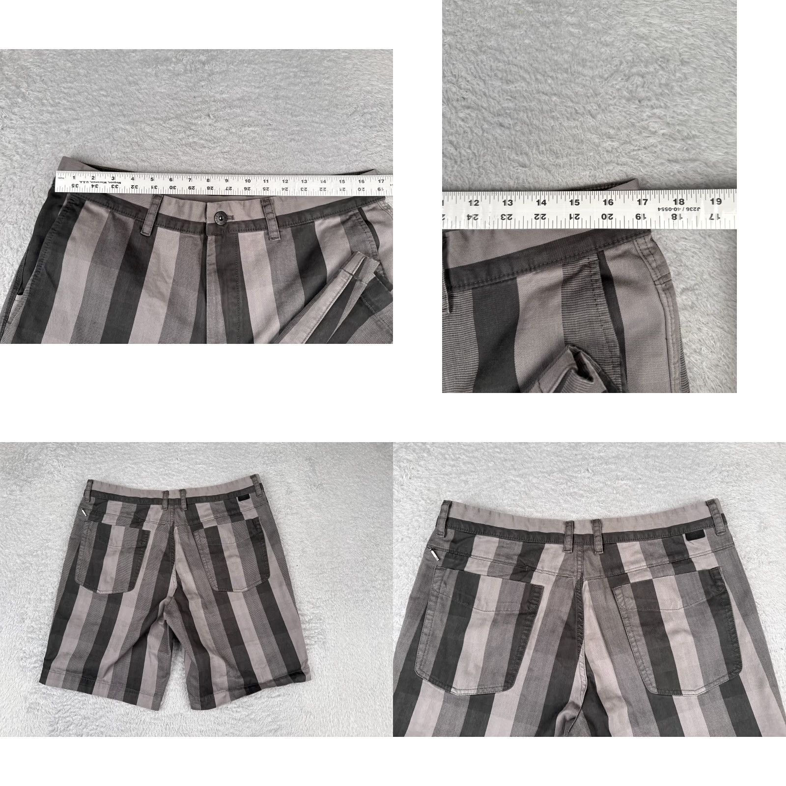The North Face The North Face Shorts Mens 34 Gray Black Stripe Chino Cotton Blend Plaid 34x10 Casual Regular Mens Size US 34 / EU 50 - 9 Thumbnail