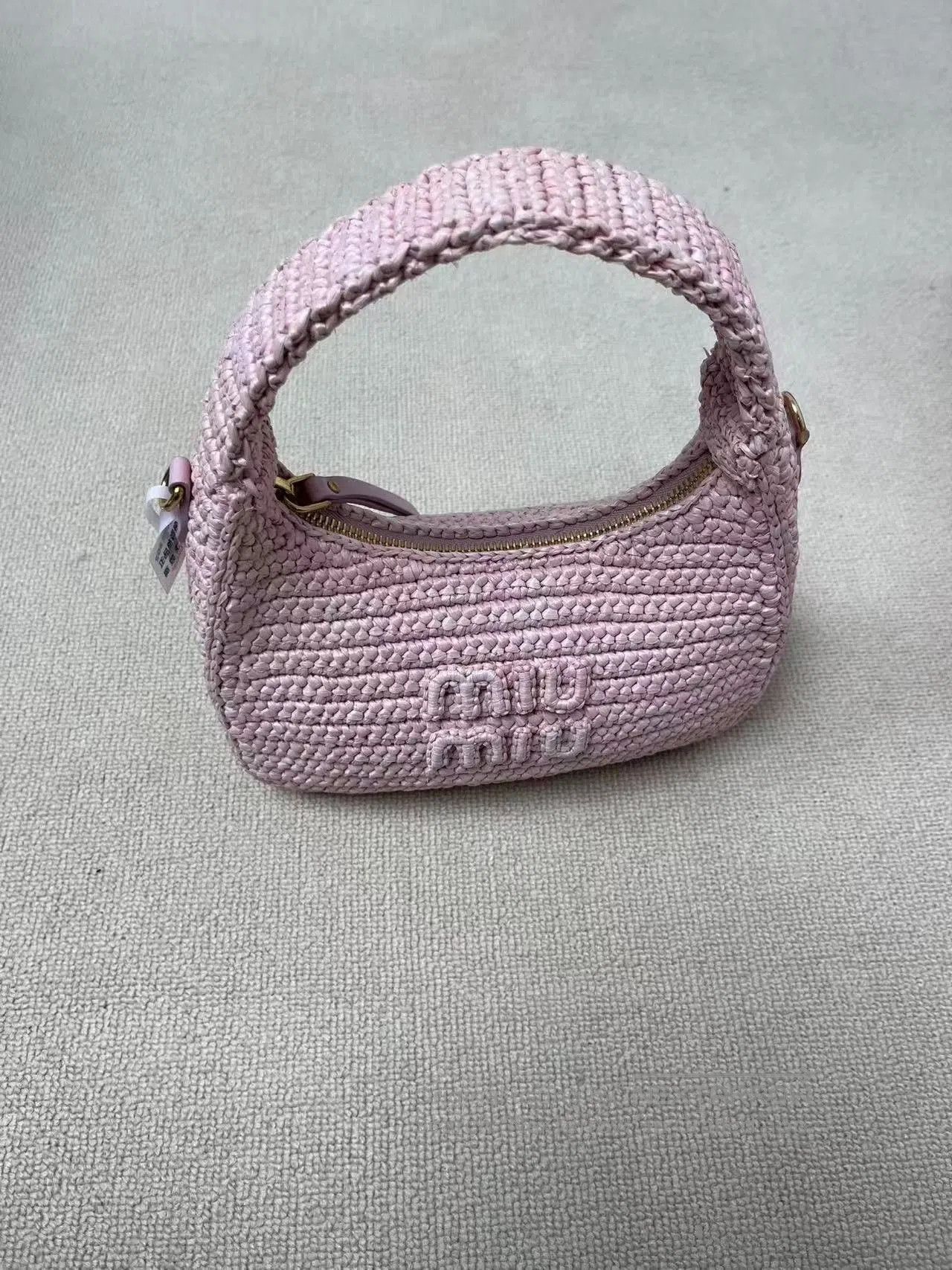 Miu Miu Miu Miu Crocheted Hobo Bag Women's. Size ONE SIZE - 3 Thumbnail