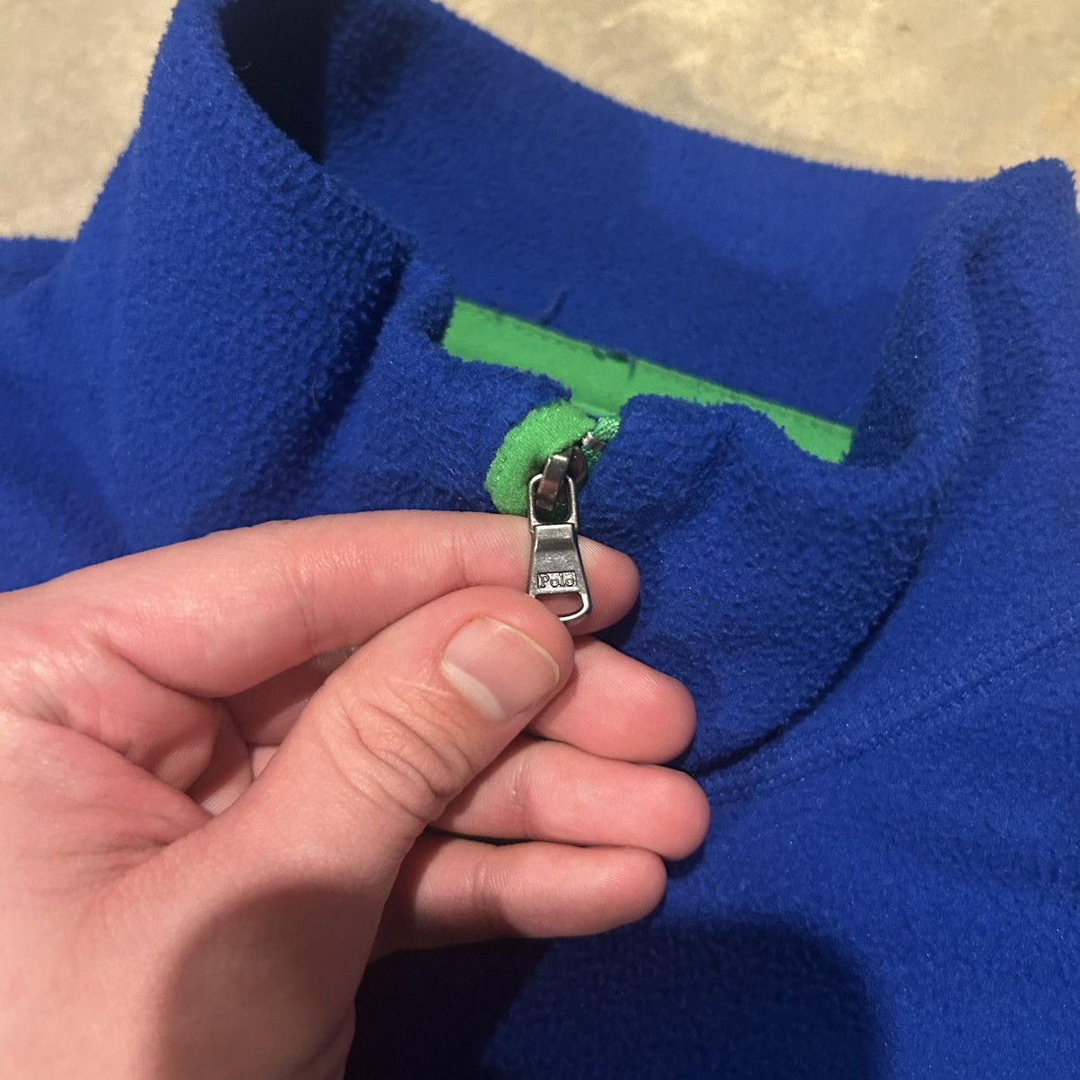 Polo Ralph Lauren × Ralph Lauren × Vintage Polo Ralph Lauren Performance Fleece Quarter Zip Pullover Size US L / EU 52-54 / 3 - 4 Thumbnail