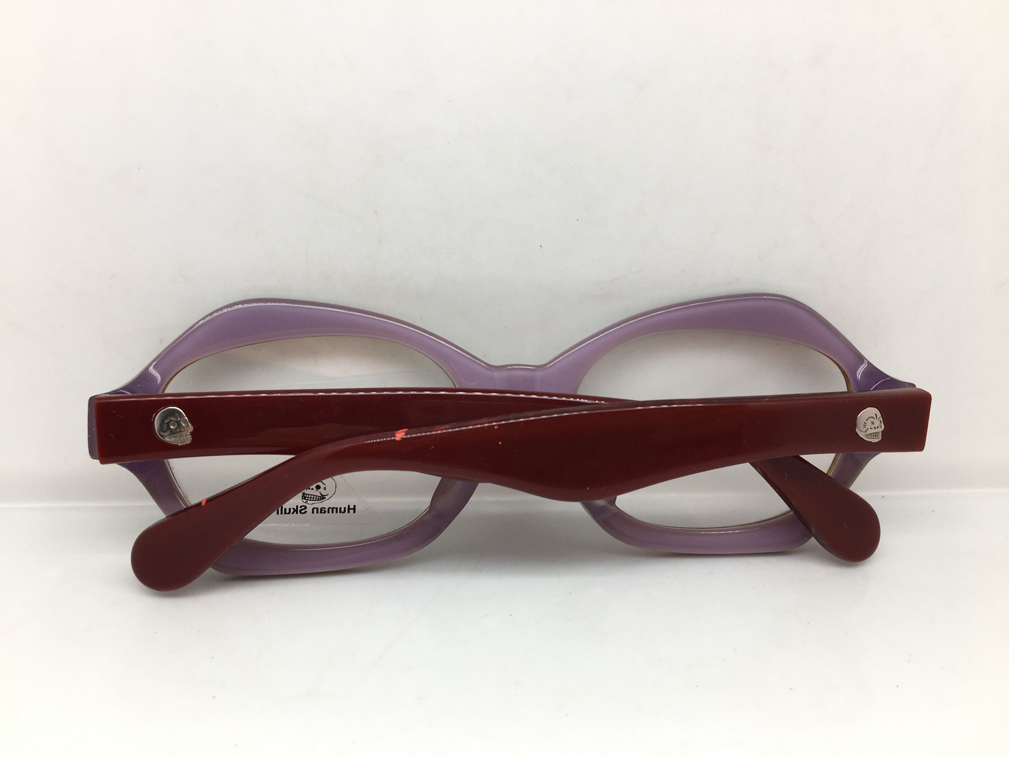 Vintage Vintage HUMAN SKULL H1220 Brown Eyeglasses Frame Size ONE SIZE - 8 Thumbnail