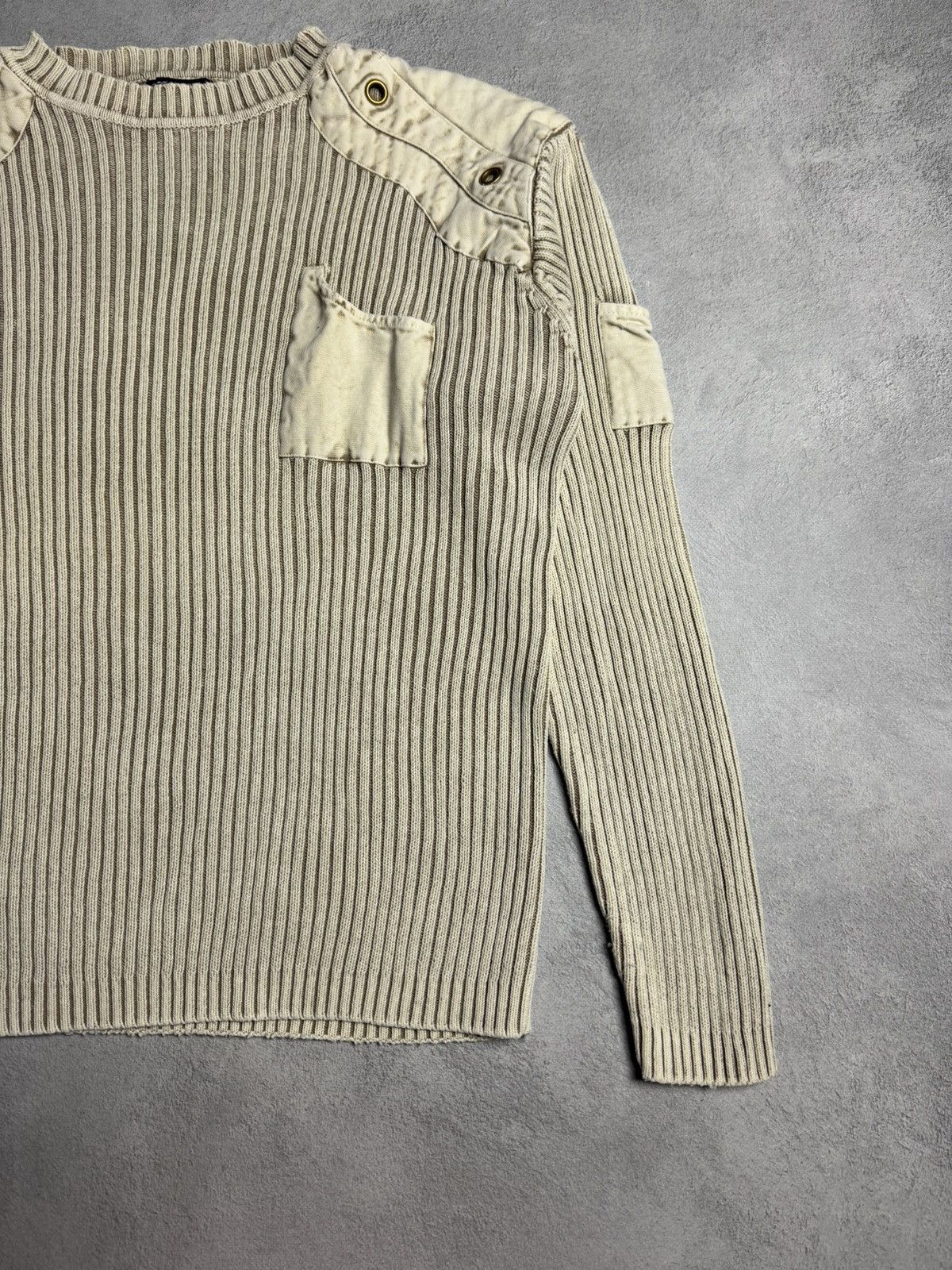Other Avant Garde Beige Crewneck Cotton Knit Sweater Size US XL / EU 56 / 4 - 6 Thumbnail