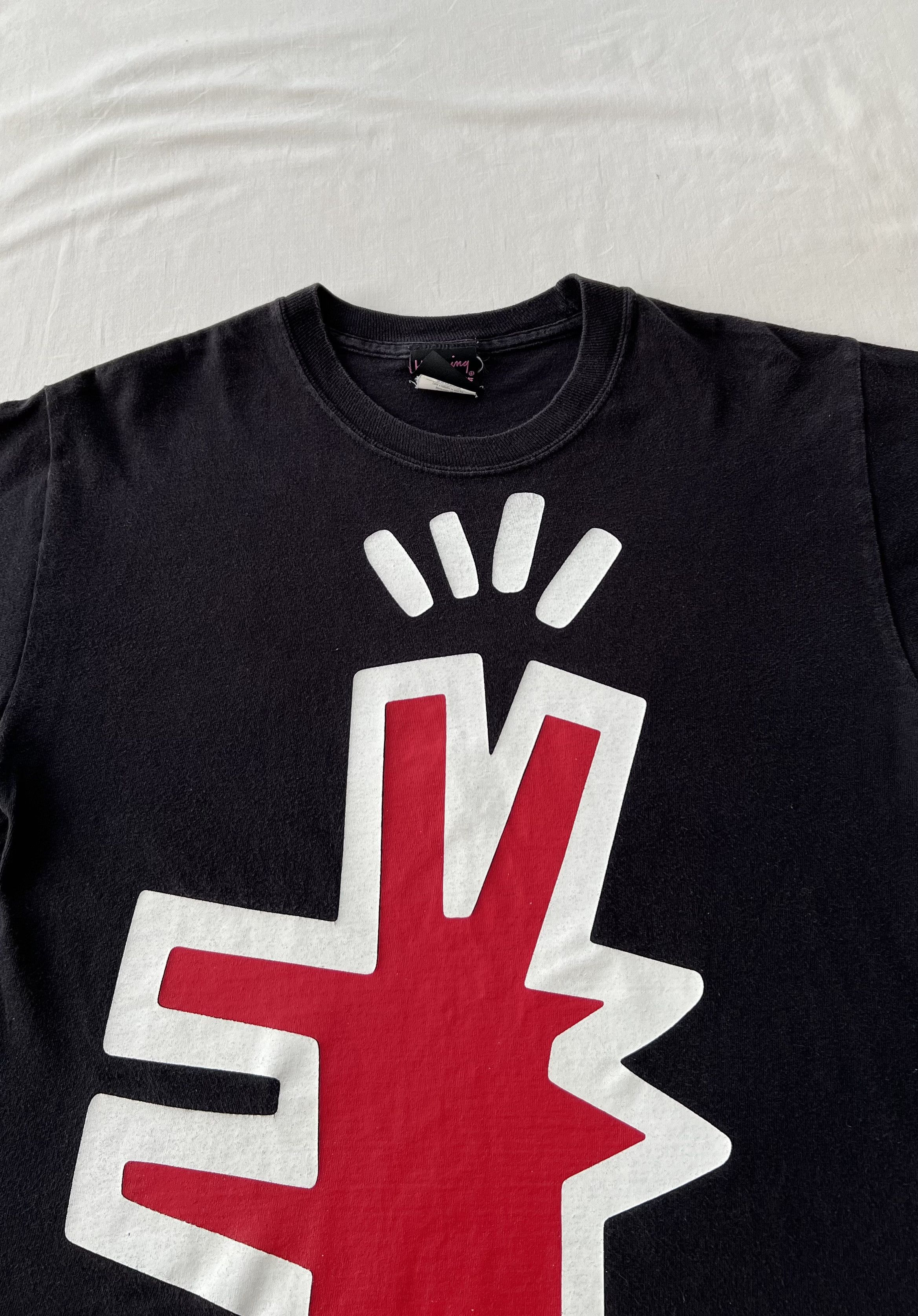 Arts & Science Vintage 2000s Keith Haring Barking Dogs Art Black T-shirt Size US S / EU 44-46 / 1 - 6 Thumbnail