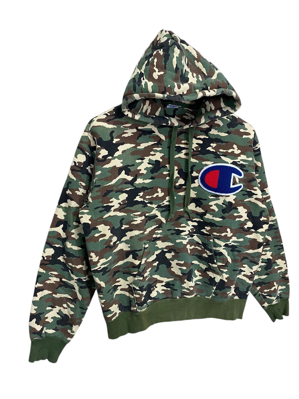 Champion Vintage champion big logo camo hoodie Size US L / EU 52-54 / 3 - 2 Thumbnail
