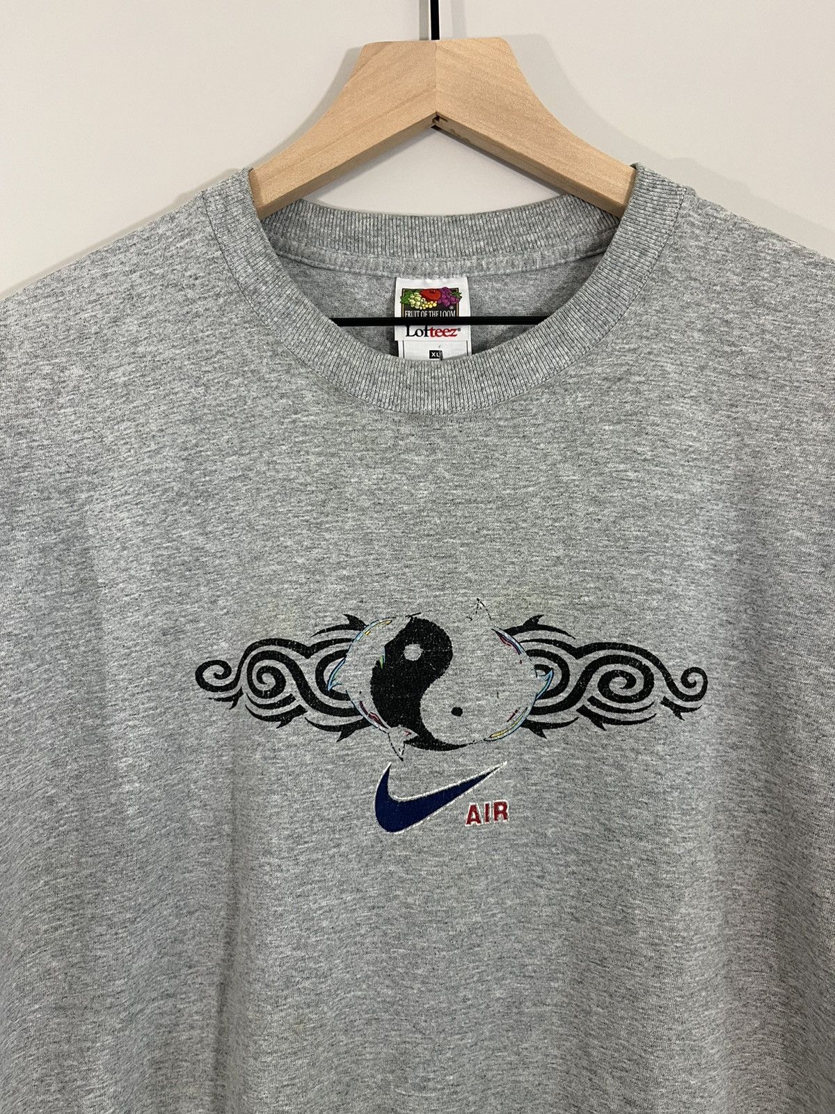 Vintage Bootleg Nike Yin Yang Distressed Faded Weird Tee Size US XL / EU 56 / 4 - 2 Thumbnail