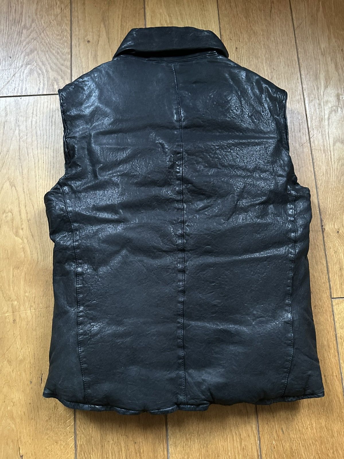 Isamu Katayama Backlash Metallic Navy Leather Down Vest JP 2 Fits US S Size US S / EU 44-46 / 1 - 21 Thumbnail