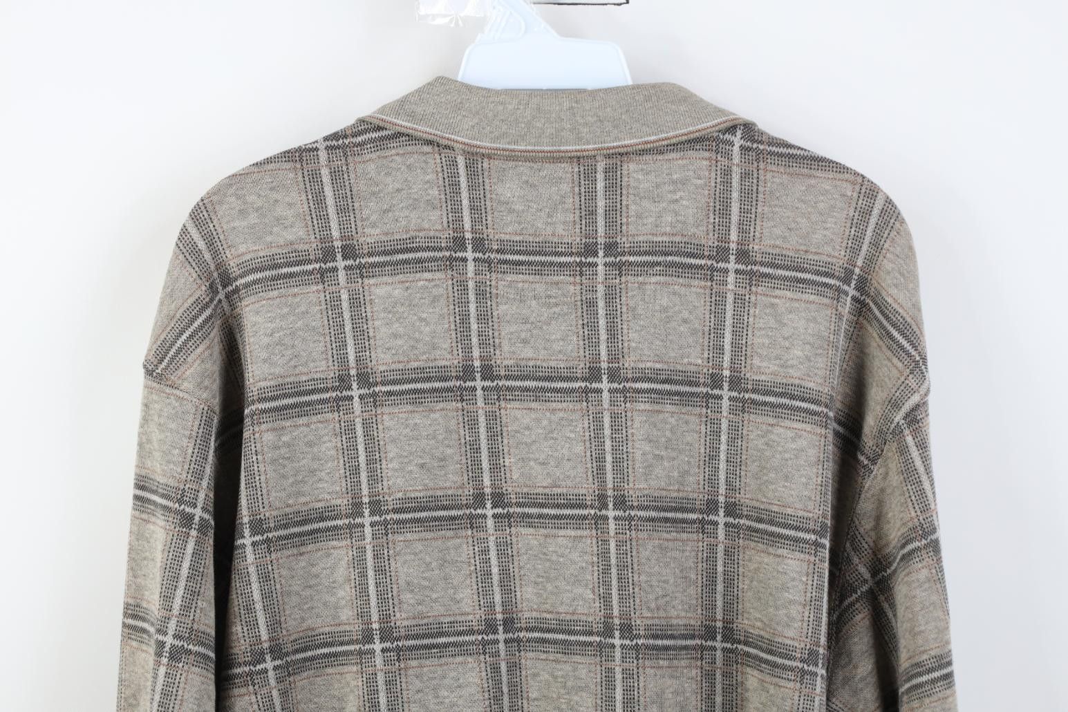 Vintage Vintage 90s Streetwear Long Sleeve Rugby Polo Shirt Plaid Size US L / EU 52-54 / 3 - 10 Thumbnail