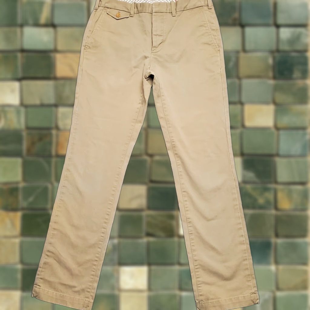 Banana Republic Banana Republic Pants Womens 31x32 Khaki Flat Front Button Fly Chino 100% Cotton Beige Twill Pockets Jeans? Size 24" / US 00 / IT 34 - 1 Thumbnail
