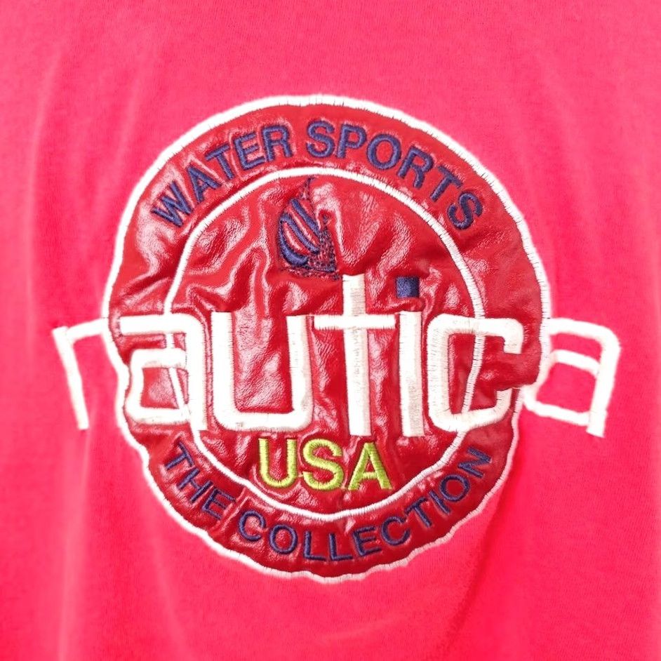 Nautica VINTAGE Nautica T Shirt Mens XL Red 90s Sailing Yacht Made In USA Shirt Mens XL Red 90s Nautica Boating Yacht Racing Fan Tee Size US XL / EU 56 / 4 - 3 Thumbnail