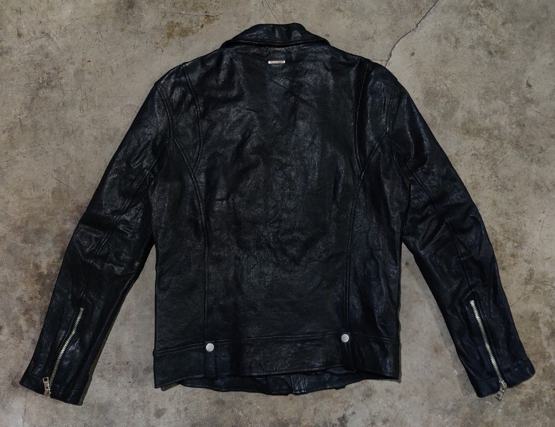 BUCKAROO BUCKAROO Men's Sheep Skin Leather Biker Jacket Size US L / EU 52-54 / 3 - 10 Thumbnail