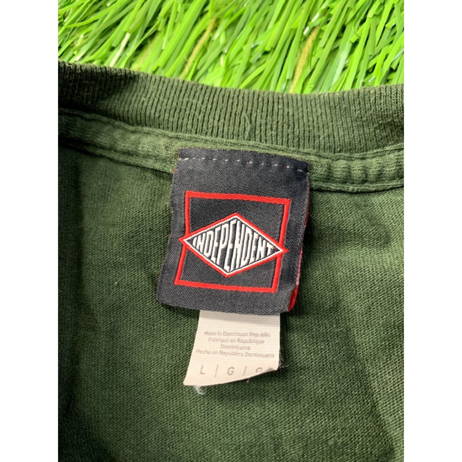 Vintage Independent Men Jersey T-Shirt Classic Short Sleeve Crew Neck L Dark Green Size L Size US L / EU 52-54 / 3 - 4 Thumbnail