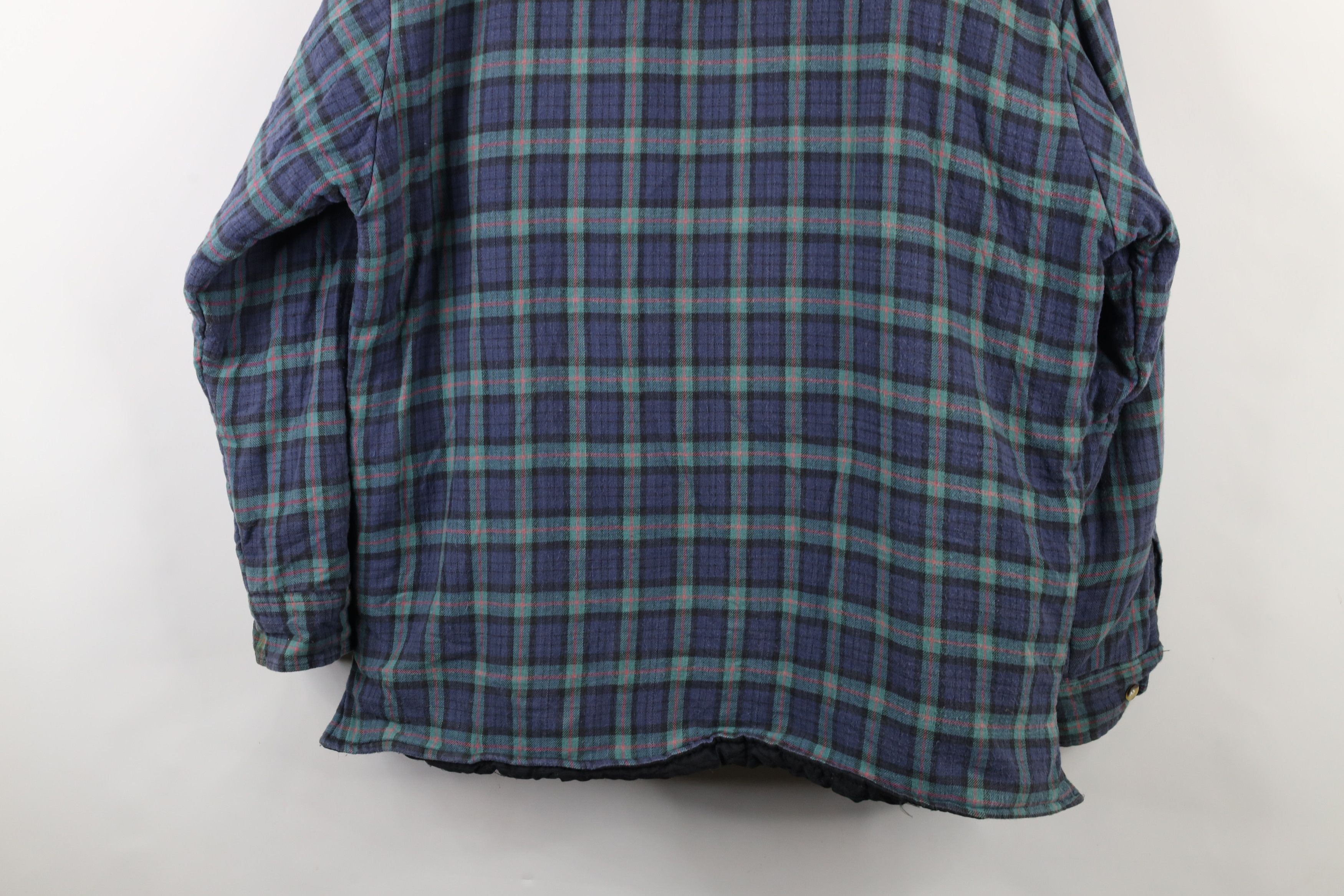 Vintage Vintage 90s Streetwear Quilted Flannel Button Shirt Jacket Size US XL / EU 56 / 4 - 14 Thumbnail