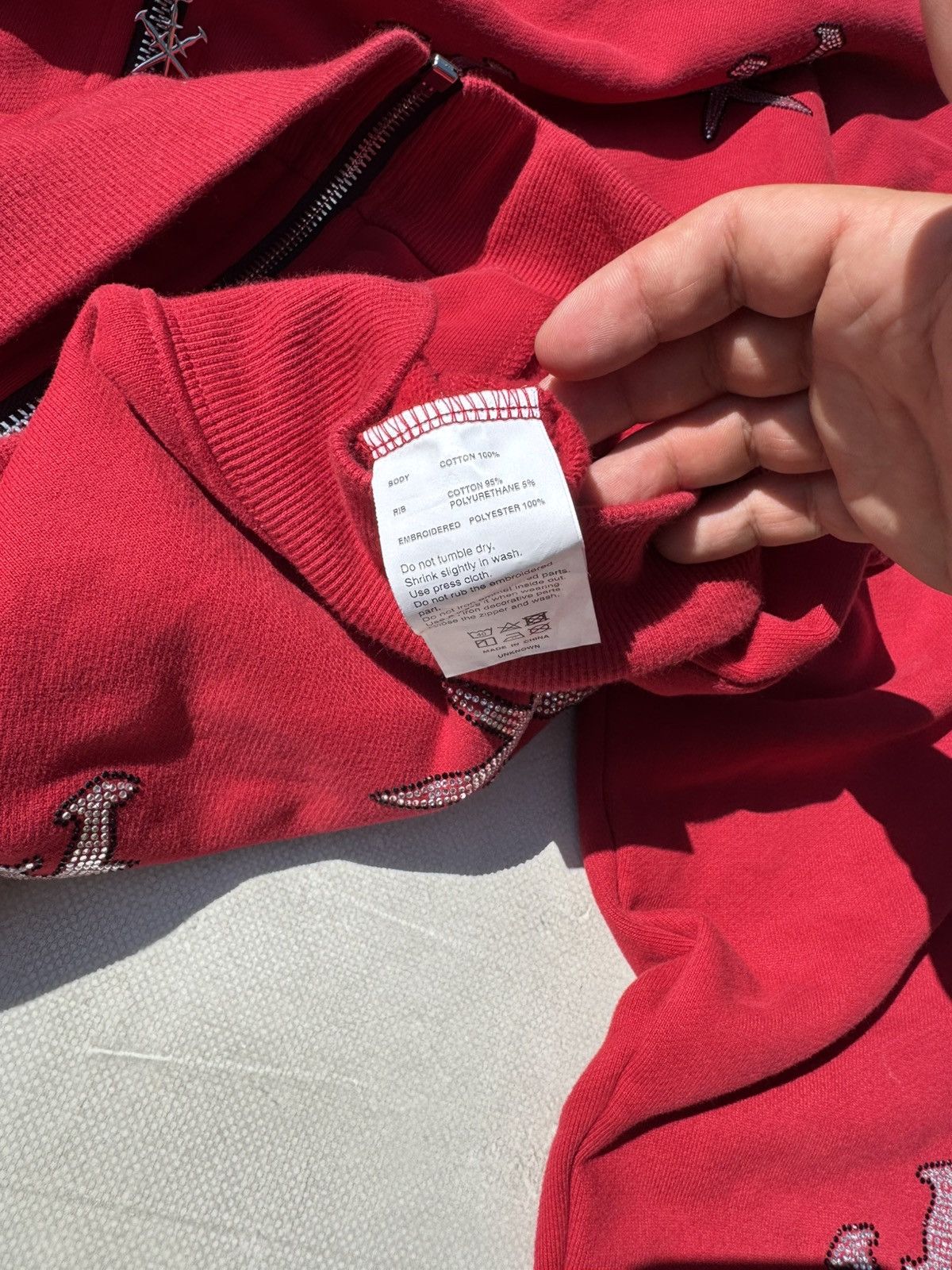 Unknown London Unknown London Rheistone Dagger Baggy Zip Hoodie Size US M / EU 48-50 / 2 - 8 Thumbnail