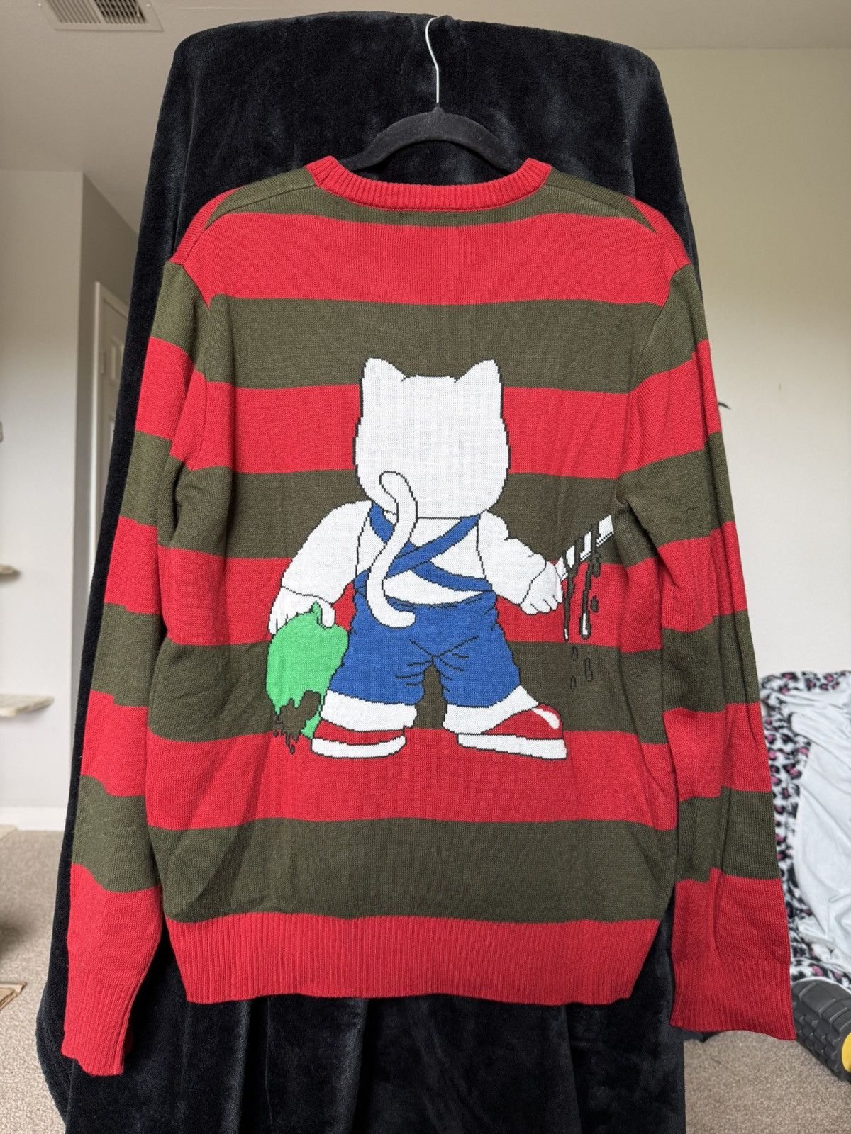 RIPNDIP Ripndip Freddy Krueger Stripe Knit Sweater Lord Nermal Rare Size US M / EU 48-50 / 2 - 2 Thumbnail
