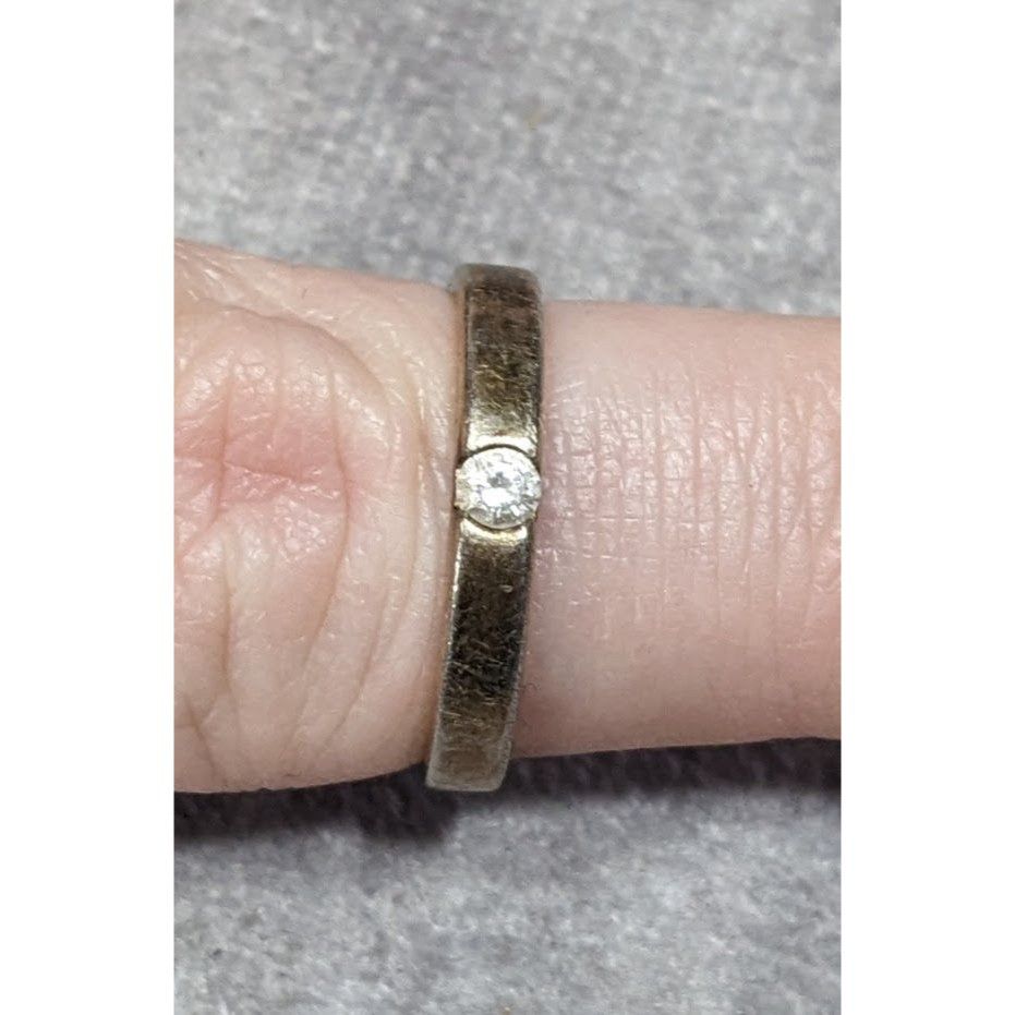 Other Minimalist Gold Tone Over Sterling Silver Single Cubic Zirco Size ONE SIZE - 11 Thumbnail
