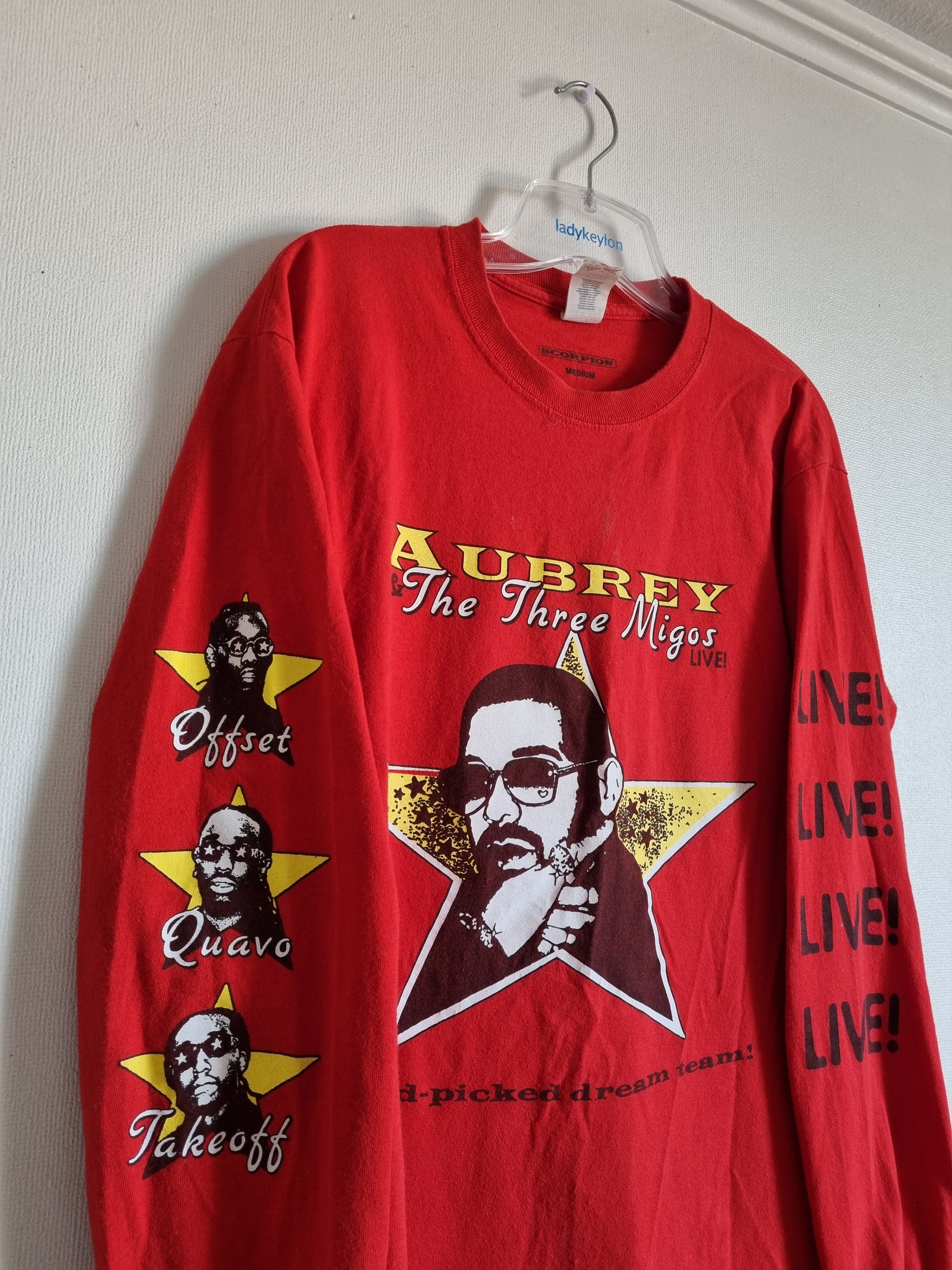 Drake × Migos × Rap Tees Drake tee "Aubrey & the migos" scorpion 18 Size US M / EU 48-50 / 2 - 2 Thumbnail