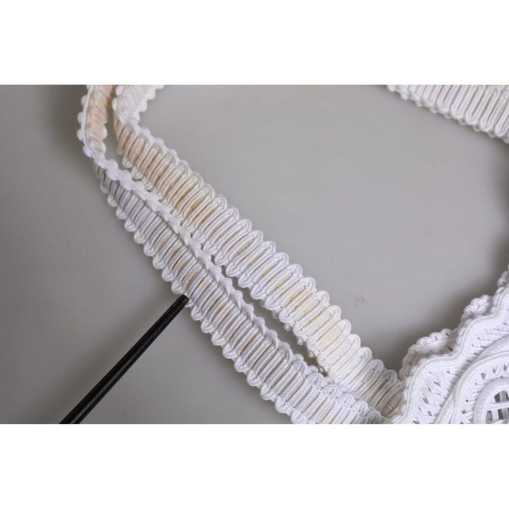 Dolce & Gabbana Dolce & Gabbana White Cordonetto Lace Beatrice Tote Shopping Size ONE SIZE - 8 Thumbnail