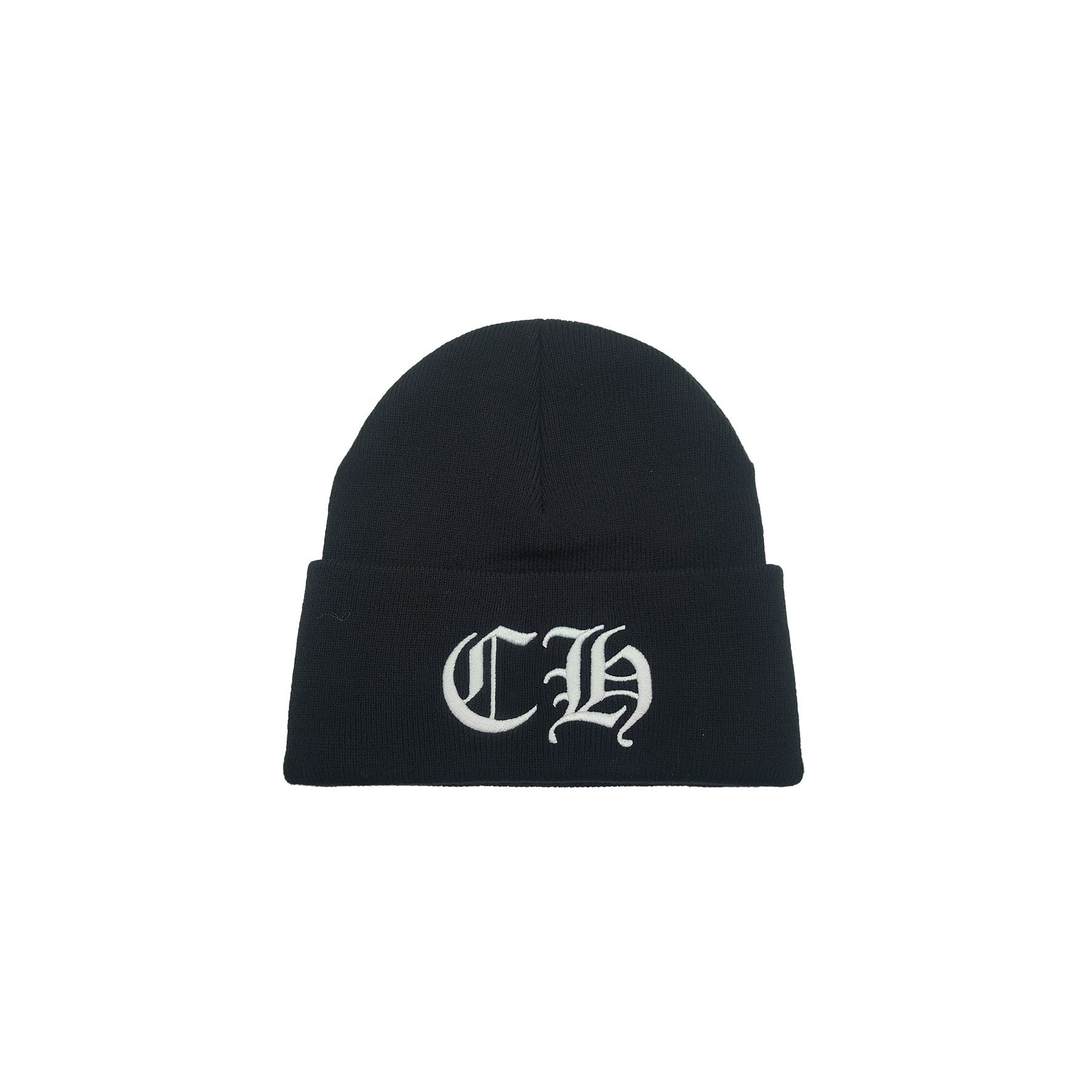 Chrome Hearts Embroidered CH Logo Black Beanie