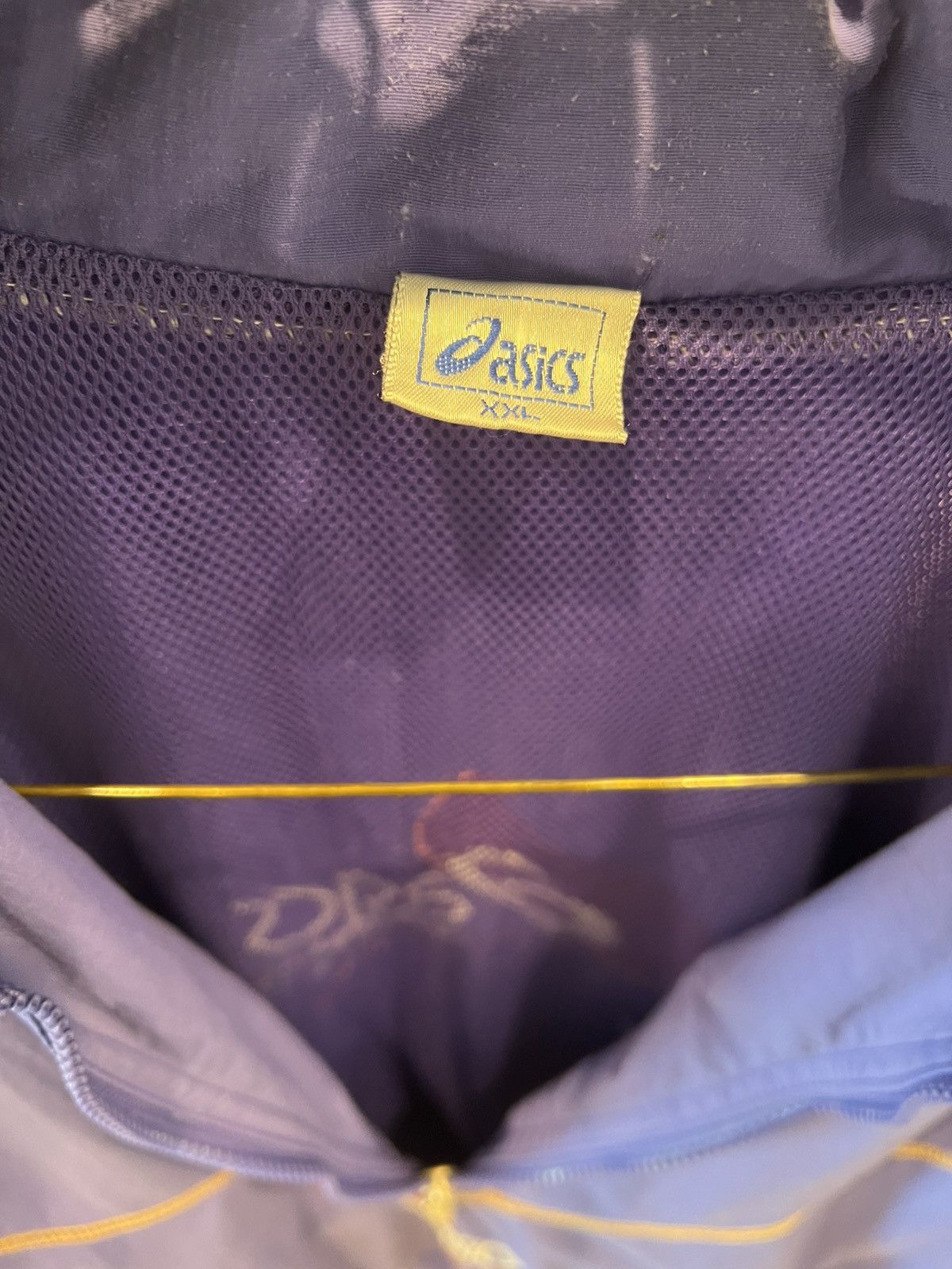 Asics Vintage Asics trilete line windbreaker bluish purple Size US XXL / EU 58 / 5 - 3 Thumbnail